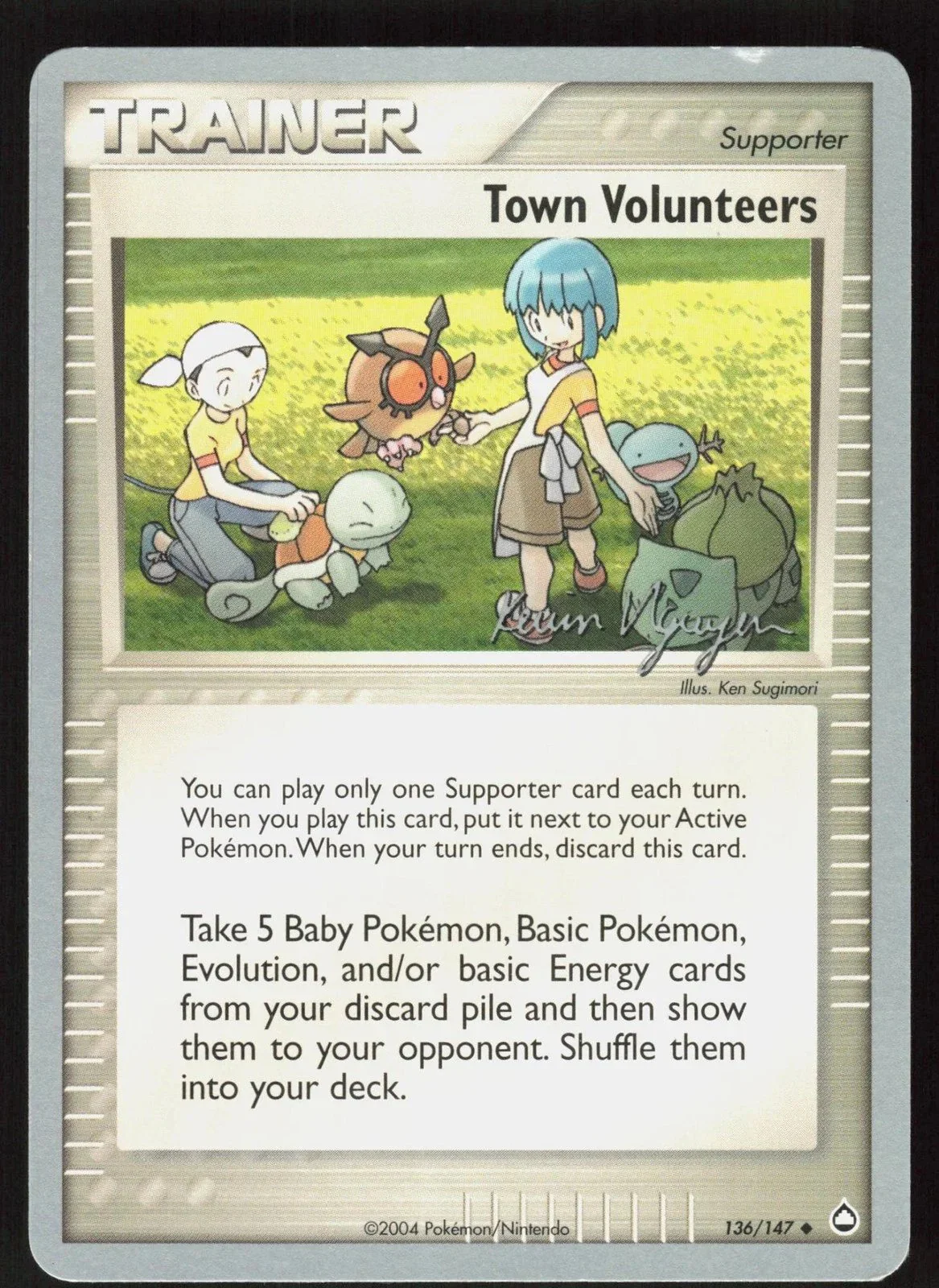 2004 Pokemon Trainer Town Volunteers #136/147 World Championship Deck Kevin Nguyen Trading Card