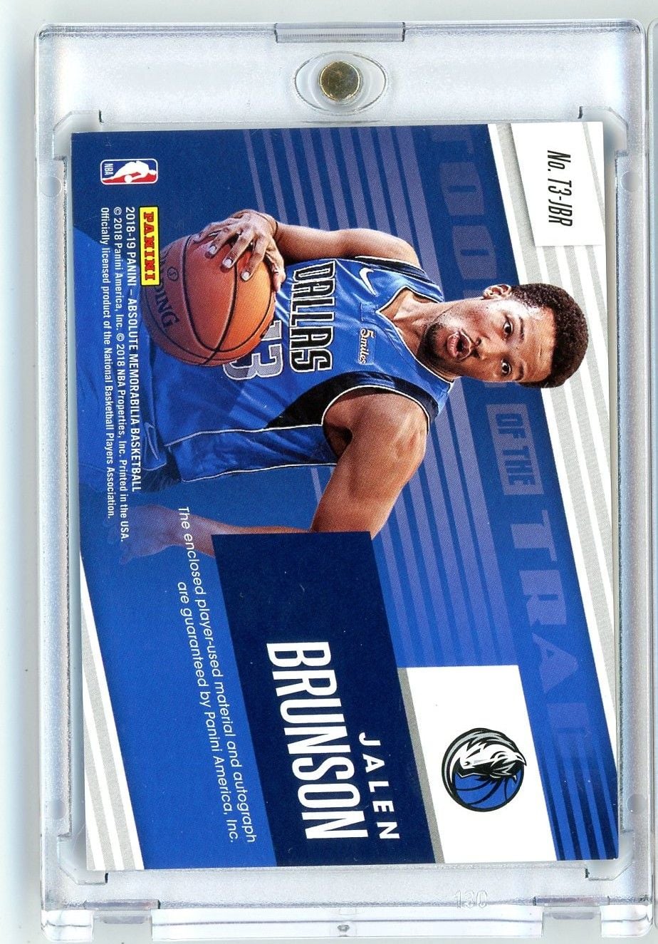 2018 Panini Absolute Jalen Brunson #T3JBR /25 Tools of the Trade Rookie Patch Auto Rookie RC Basketball Card - Image 2