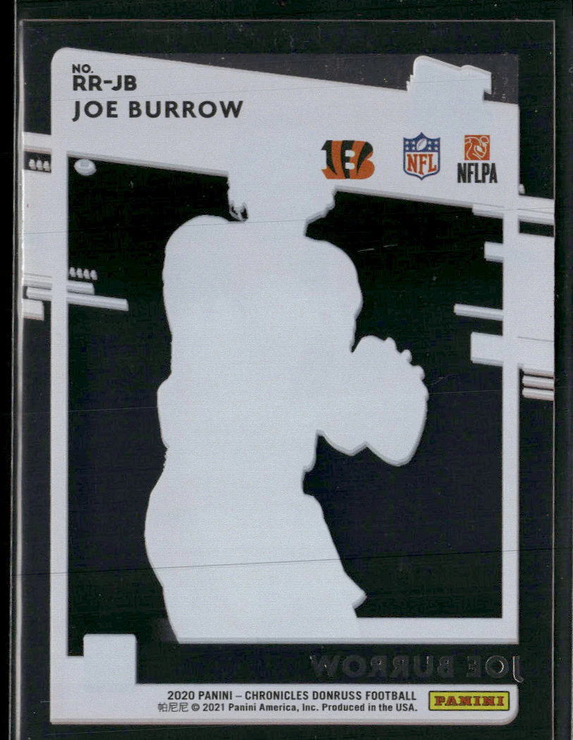 2020 Panini Chronicles Clearly Donruss Rated Rookies Joe Burrow #RR-JB - Image 2