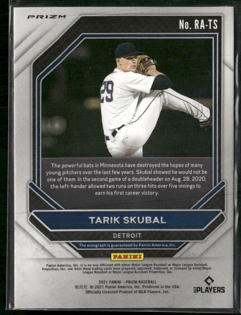 2021 Panini Prizm Rookie Auto Silver Tarik Skubal #RA-TS - Image 2