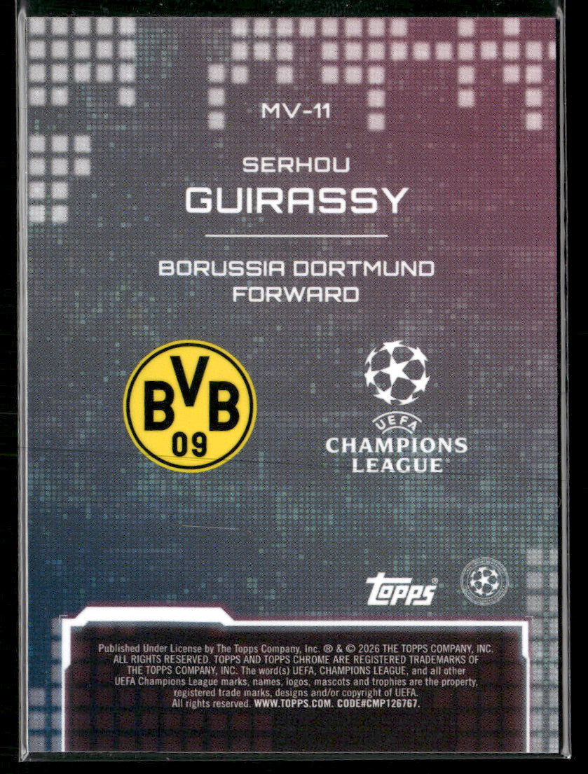 2025-26 Topps Chrome UEFA Club Competitions Meta Verse Serhou Guirassy #MV-11 - Image 2