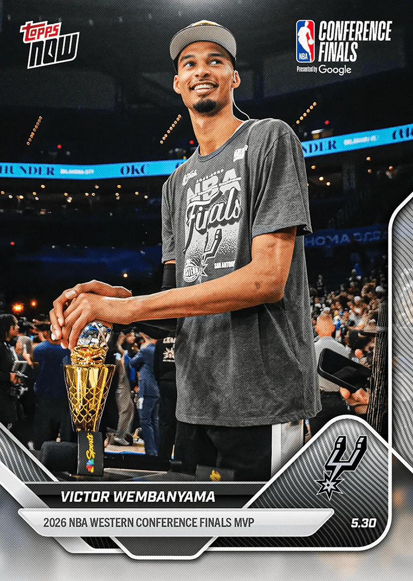 2025 Topps Now Victor Wembanyama #324 2025-26 NBA Western Conference Finals MVP San Antonio Spurs Basketball Card
