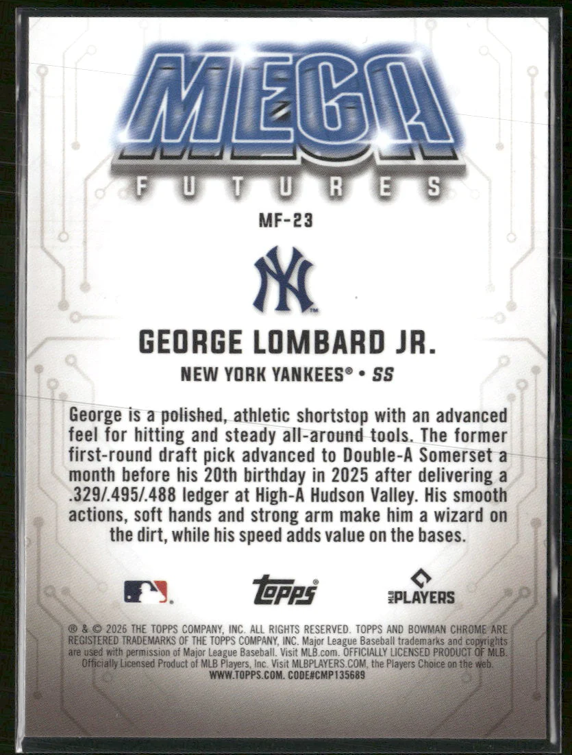 2026 Bowman Mega Futures George Lombard Jr. #MF-23 - Image 2