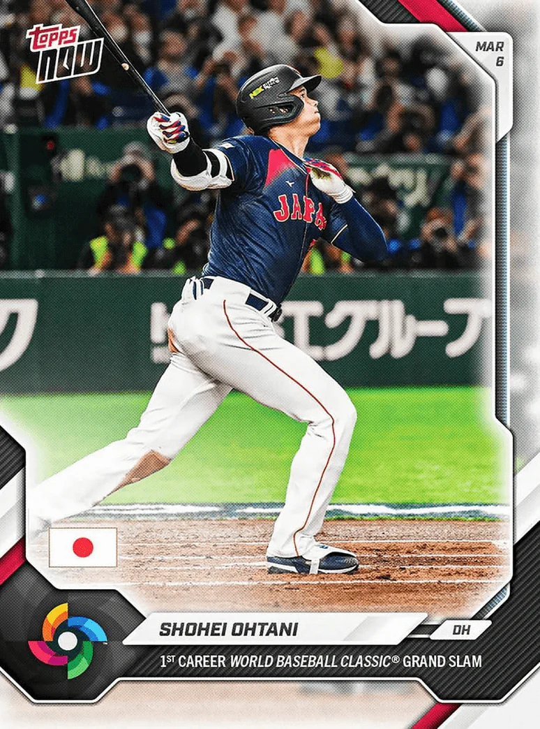 2026 Topps Now World Baseball Classic Shohei Ohtani #WB4 1st Career World Baseball Classic Grand Slam Team Japan Baseball Card