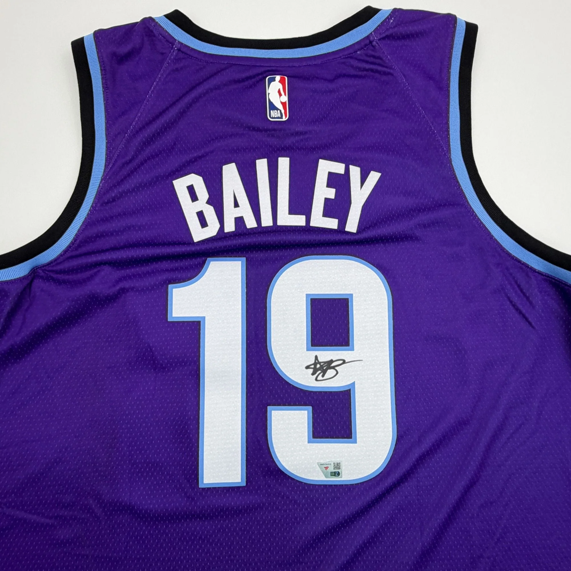 Autographed/Signed Ace Bailey Utah Jazz Purple Authentic Basketball Jersey Fanatics COA - Image 2