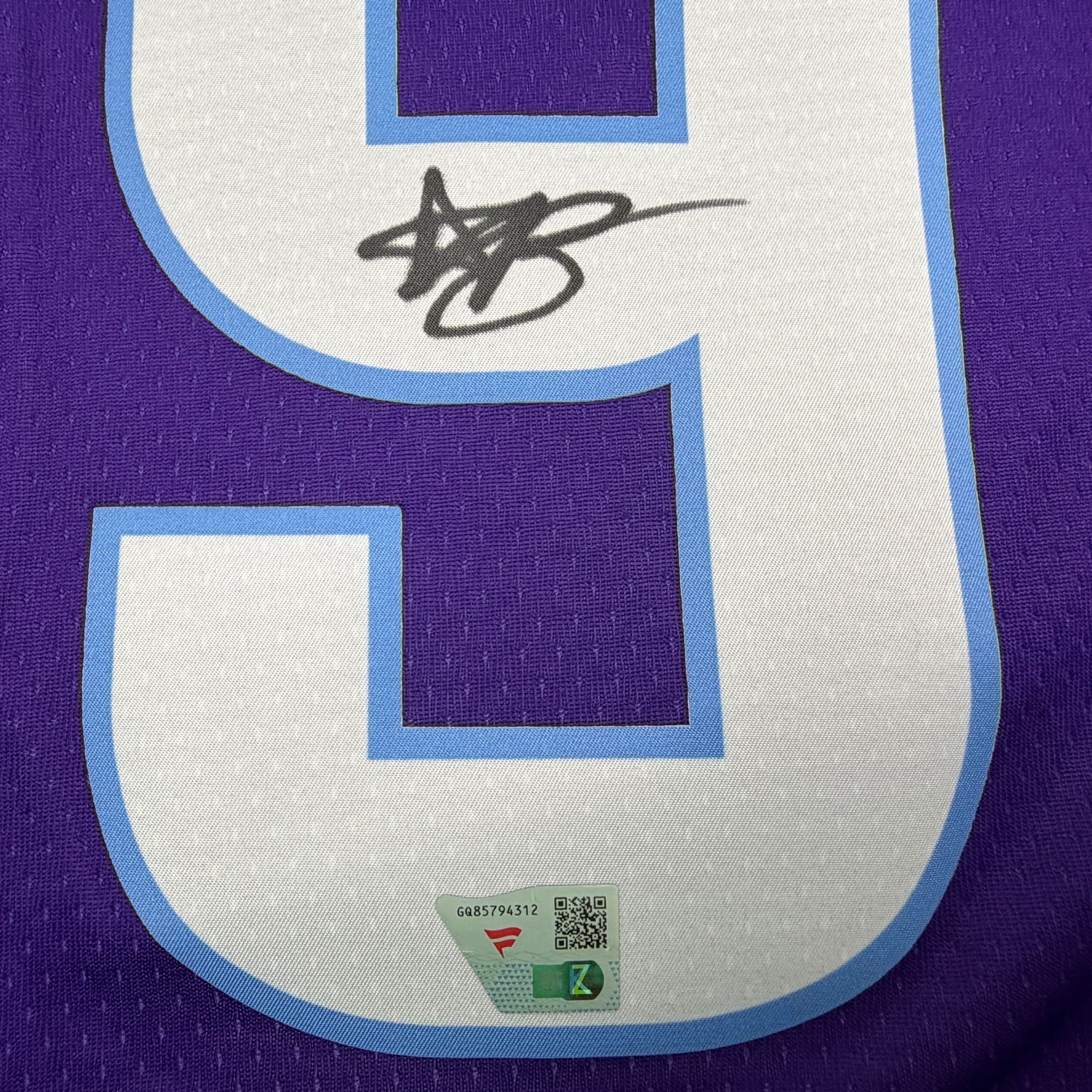 Autographed/Signed Ace Bailey Utah Jazz Purple Authentic Basketball Jersey Fanatics COA - Image 3