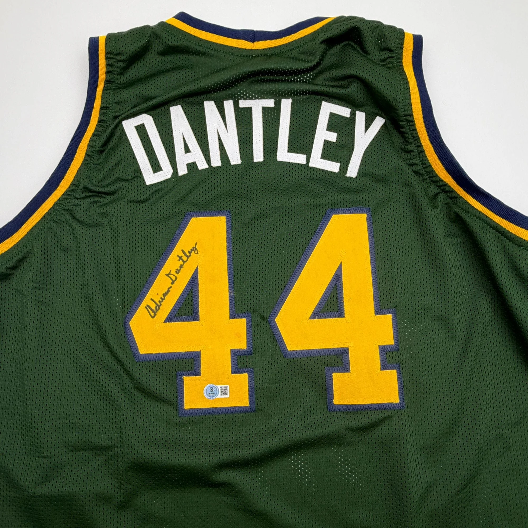 Autographed/Signed Adrian Dantley Notre Dame White College Basketball Jersey Beckett BAS COA - Image 2