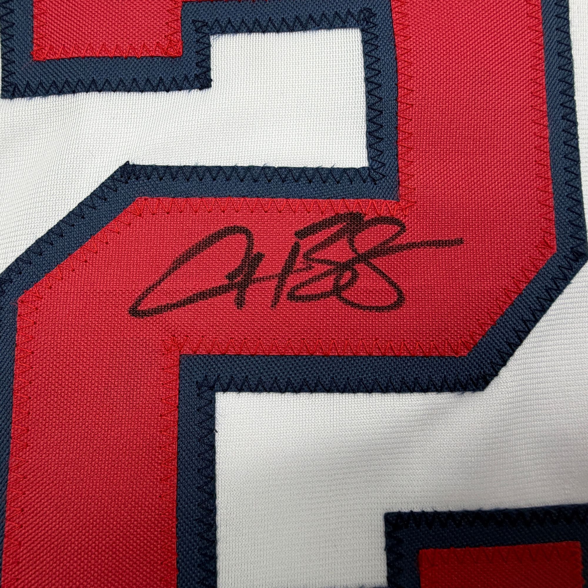 Autographed/Signed Alex Bregman United States USA White World Baseball Classic WBC Baseball Jersey Beckett BAS COA - Image 3