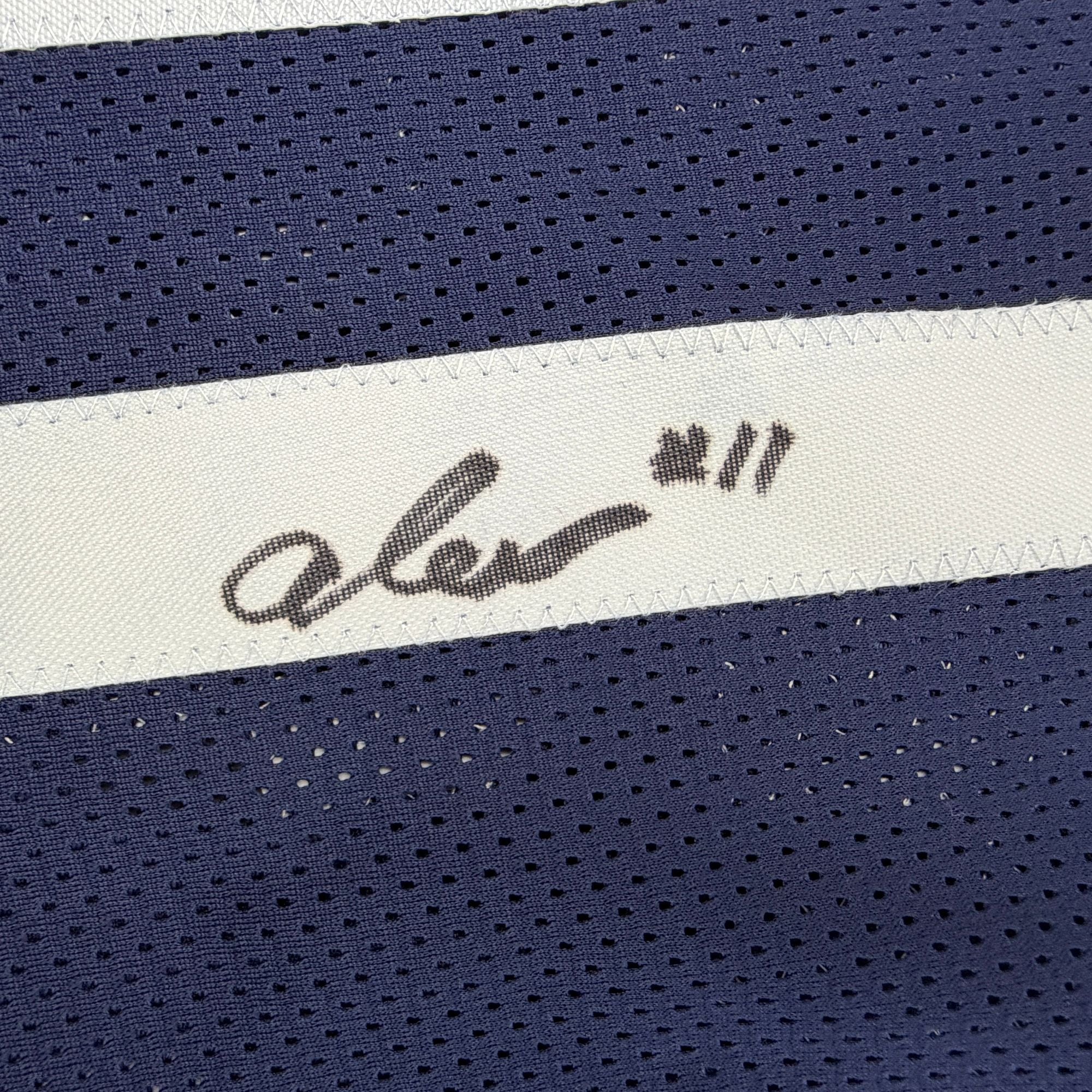 Autographed/Signed Alex Karaban UConn Connecticut Blue College Basketball Jersey Beckett BAS COA - Image 3