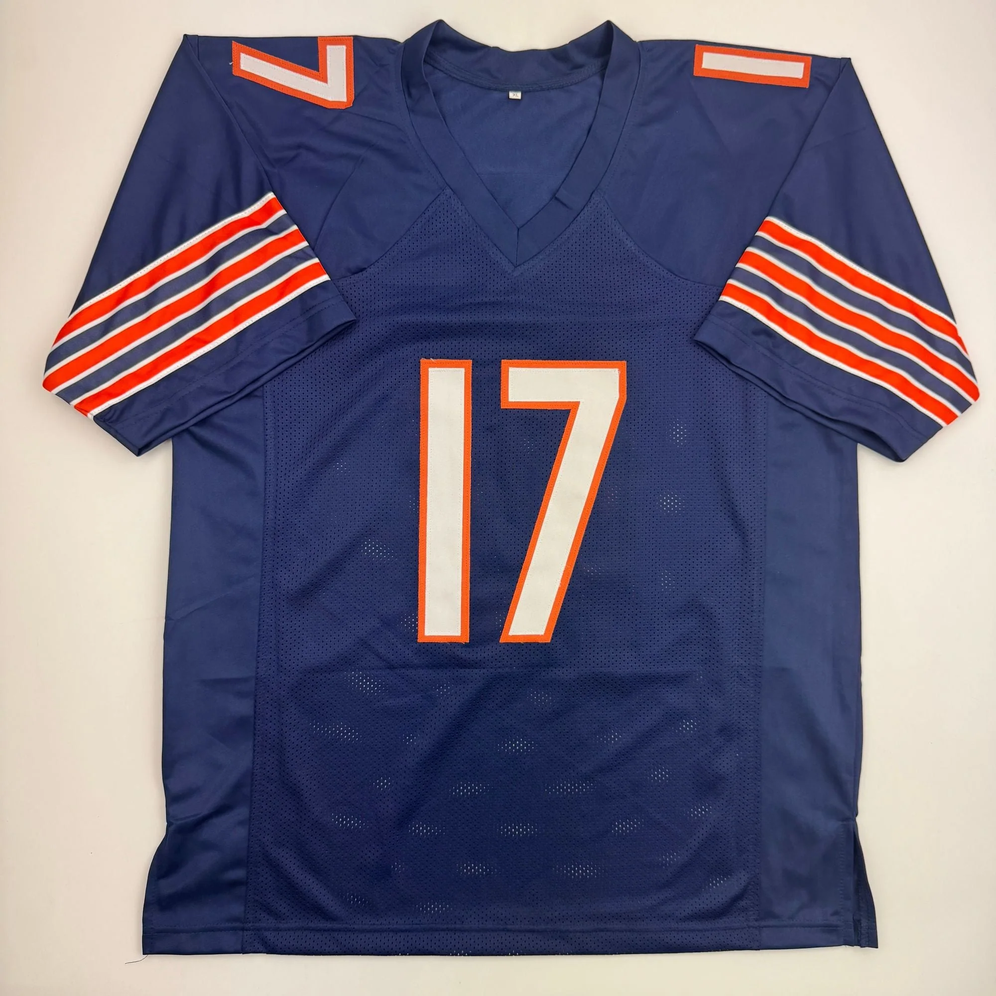Autographed/Signed Alshon Jeffery Chicago Blue Football Jersey Beckett BAS COA - Image 4
