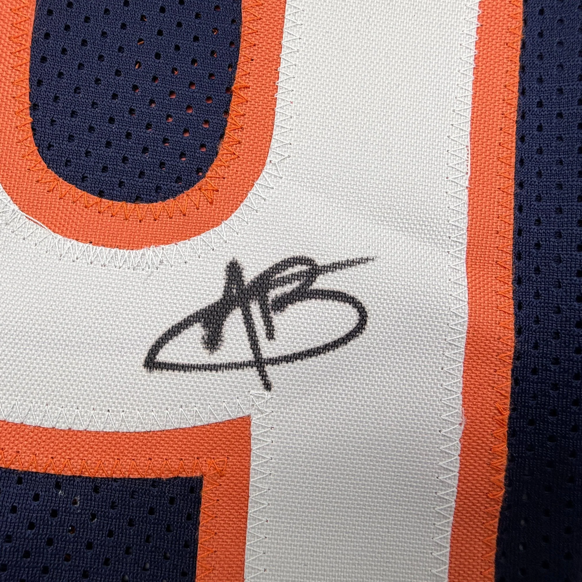 Autographed/Signed Austin Booker Chicago Blue Football Jersey JSA COA - Image 3