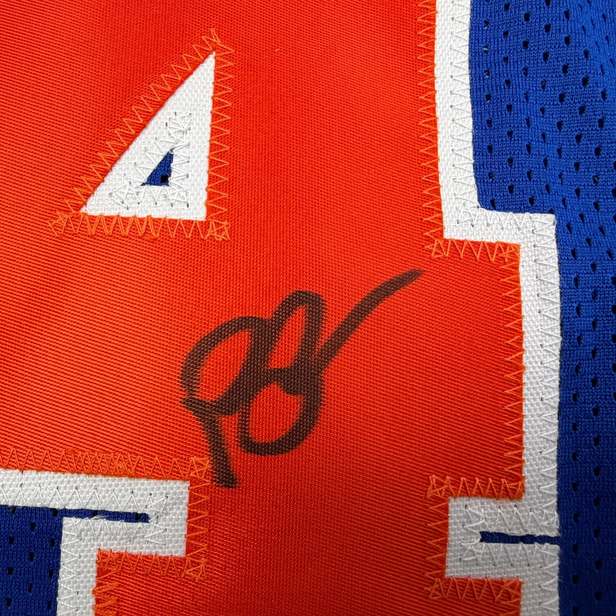 Autographed/Signed Brad Daugherty Cleveland Blue Basketball Jersey JSA COA - Image 3
