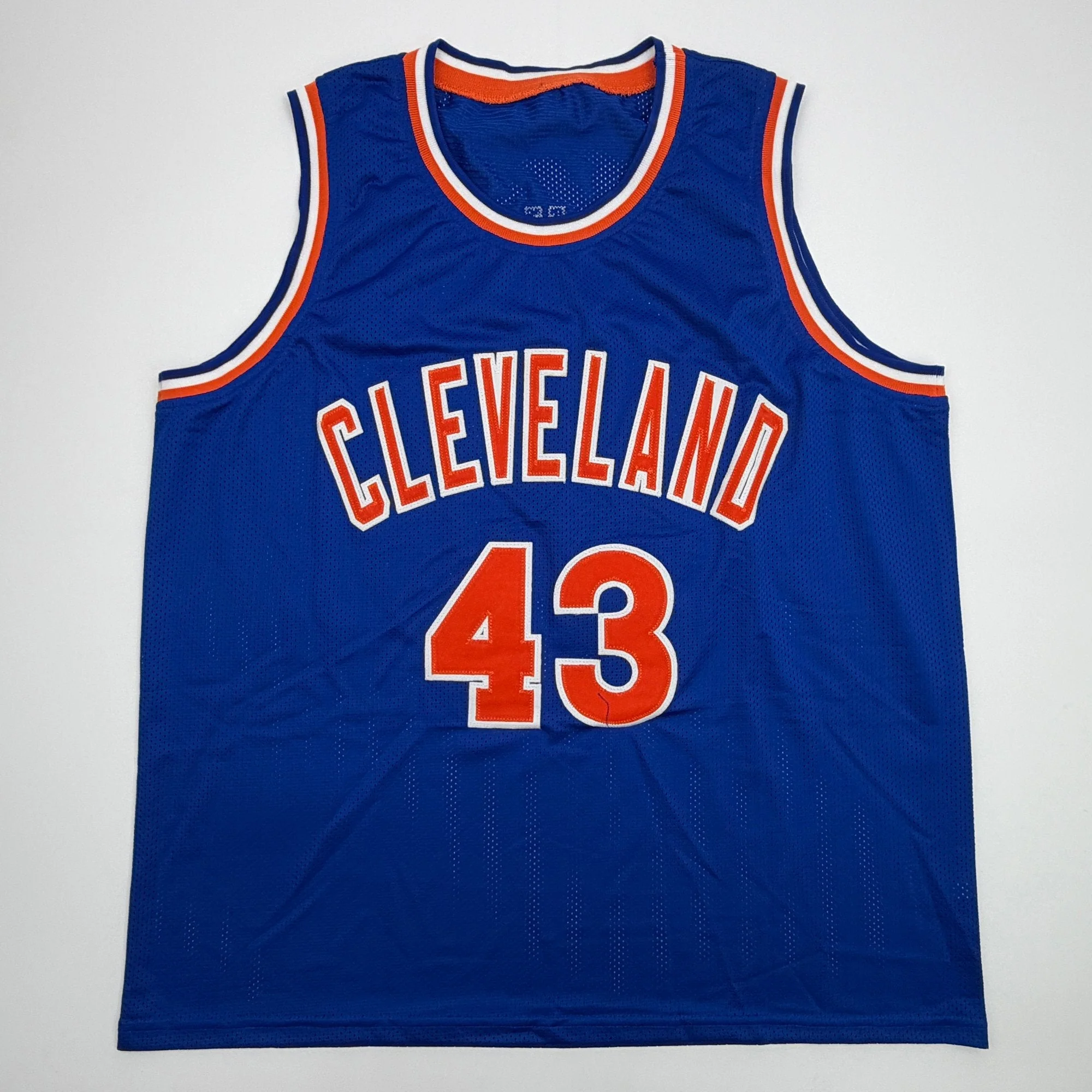Autographed/Signed Brad Daugherty Cleveland Blue Basketball Jersey JSA COA - Image 4