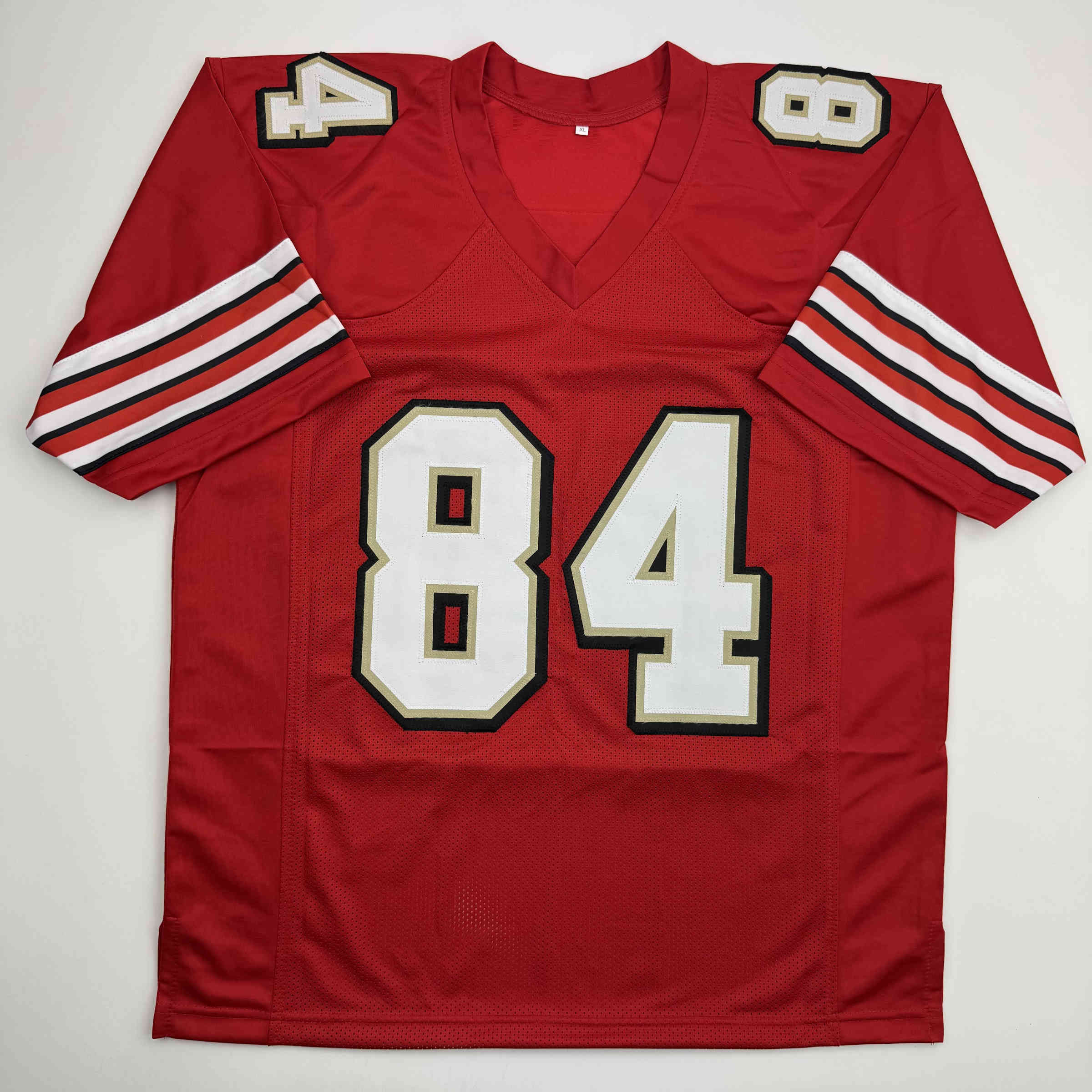 Autographed/Signed Brent Jones San Francisco Red Alternate Football Jersey Beckett BAS COA - Image 4