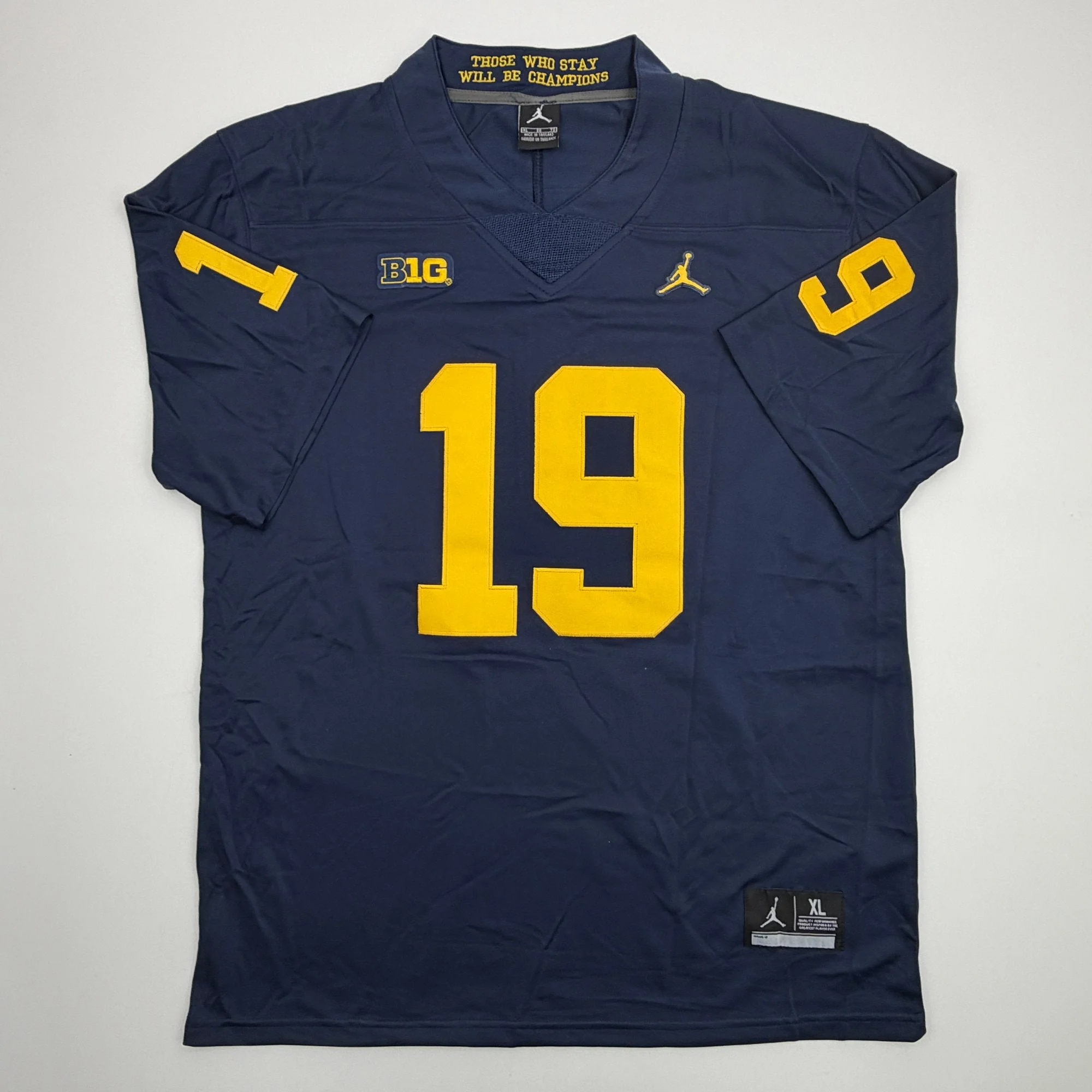 Autographed/Signed Bryce Underwood Michigan Blue College Football Jersey JSA COA - Image 4