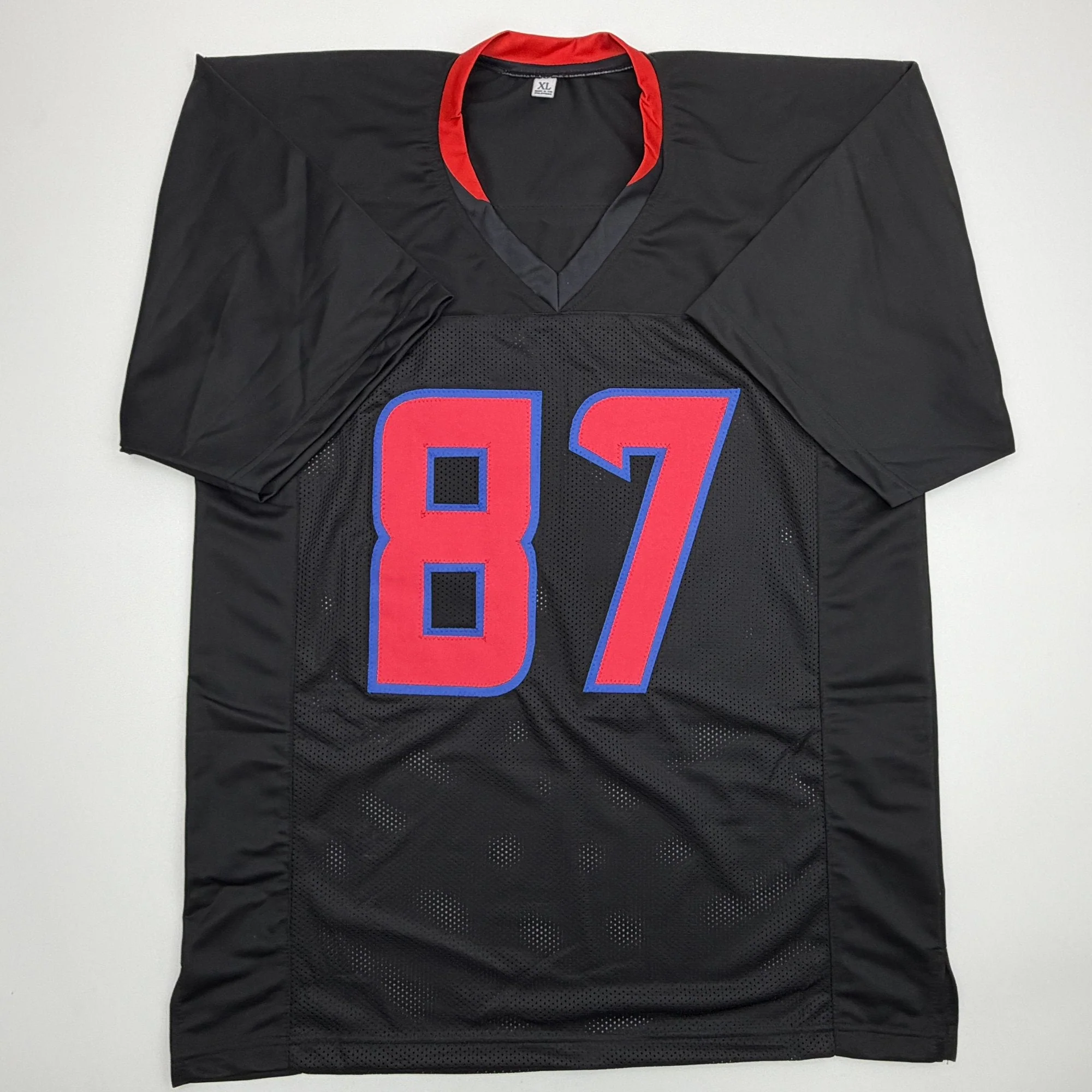 Autographed/Signed Cade Stover Houston Black Football Jersey Beckett BAS COA - Image 4