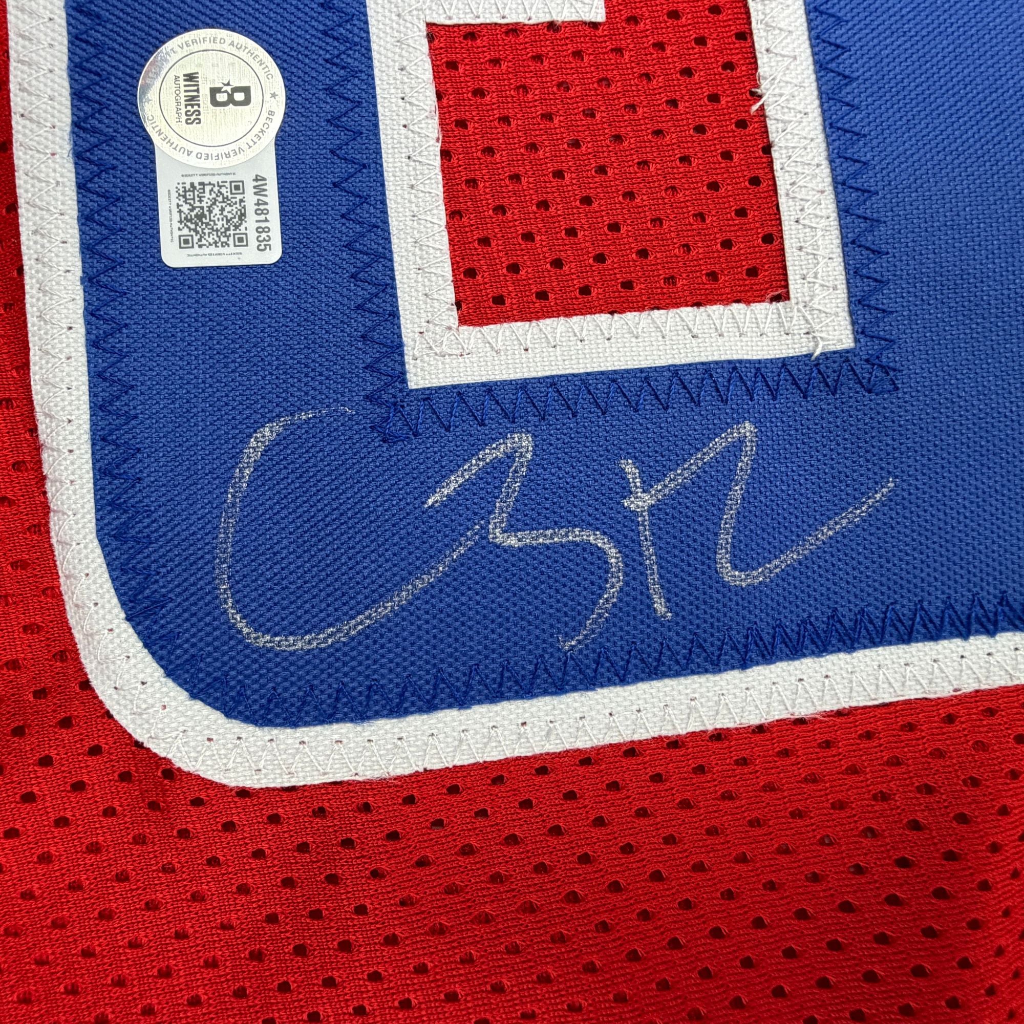 Autographed/Signed Caron Butler Los Angeles Red Basketball Jersey Beckett BAS COA - Image 3