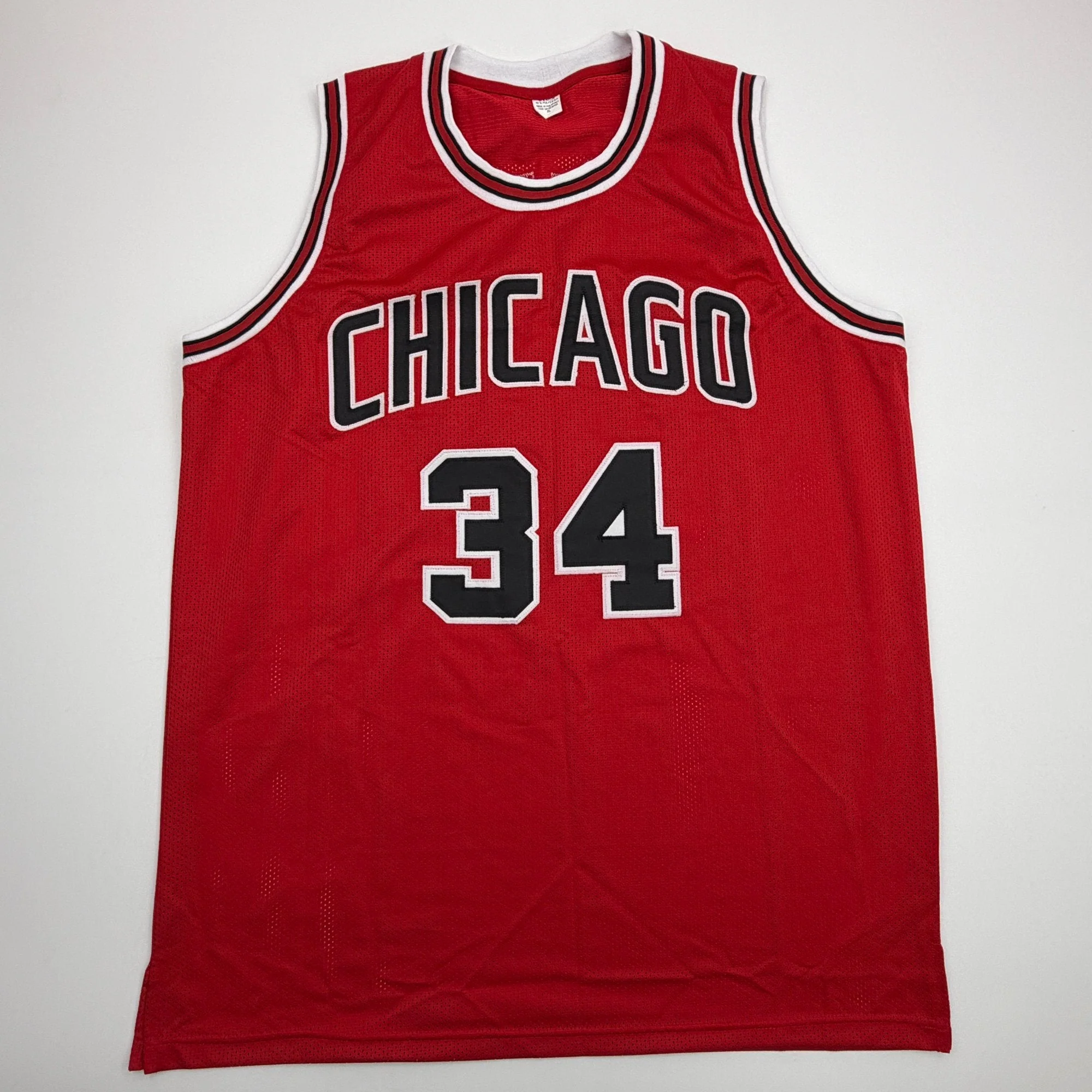 Autographed/Signed Charles Oakley Chicago Red Basketball Jersey JSA COA - Image 4
