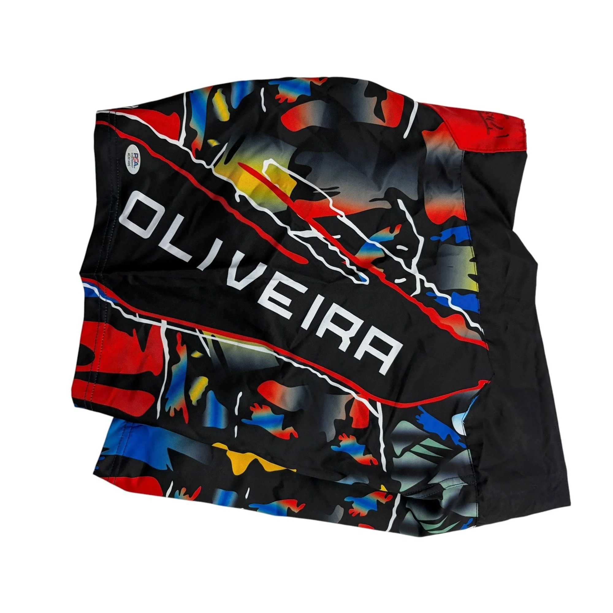 Autographed/Signed Charles Oliveira UFC MMA Ultimate Fighting Trunks Shorts PSA/DNA COA - Image 3