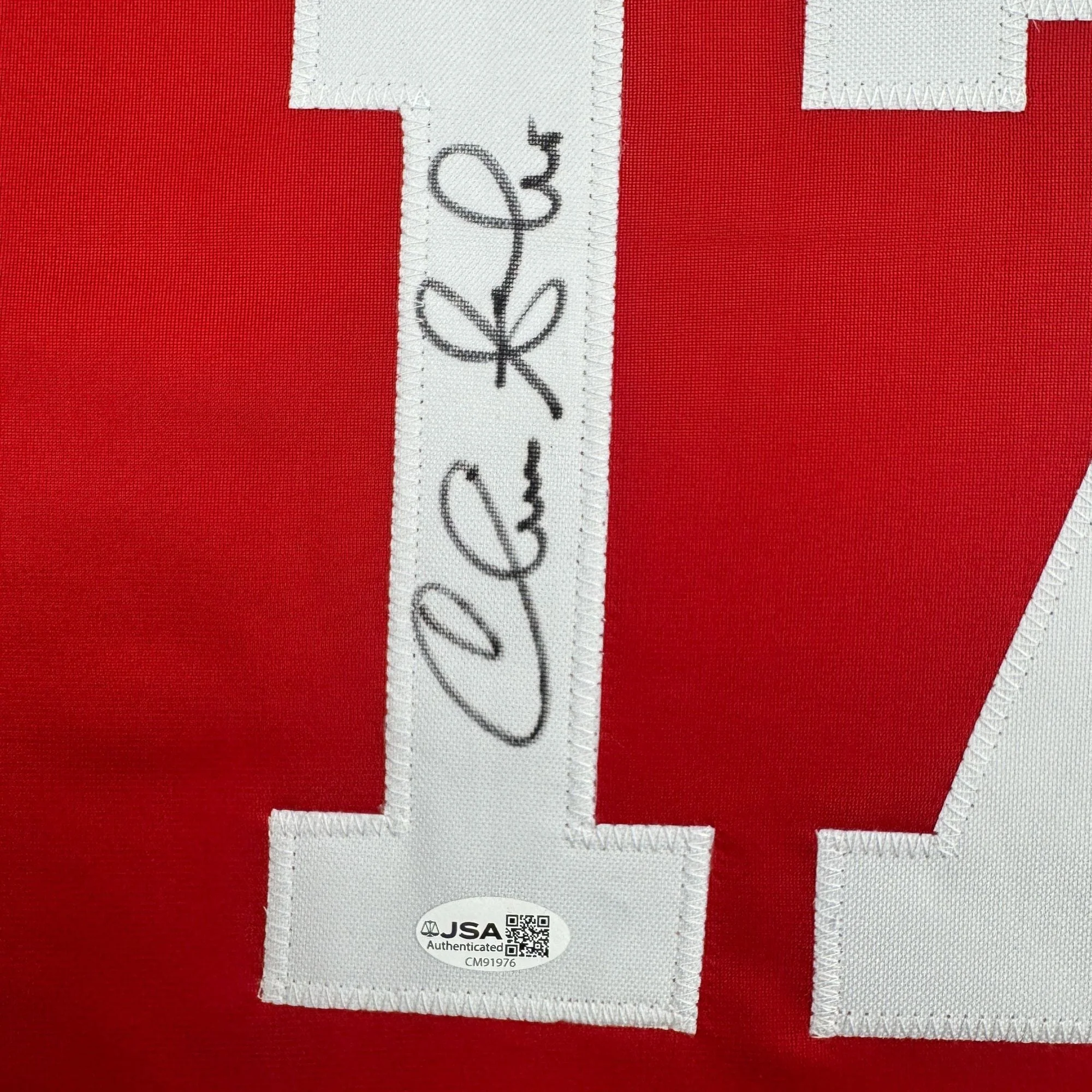 Autographed/Signed Chris Sabo Cincinnati Red Baseball Jersey JSA COA - Image 3