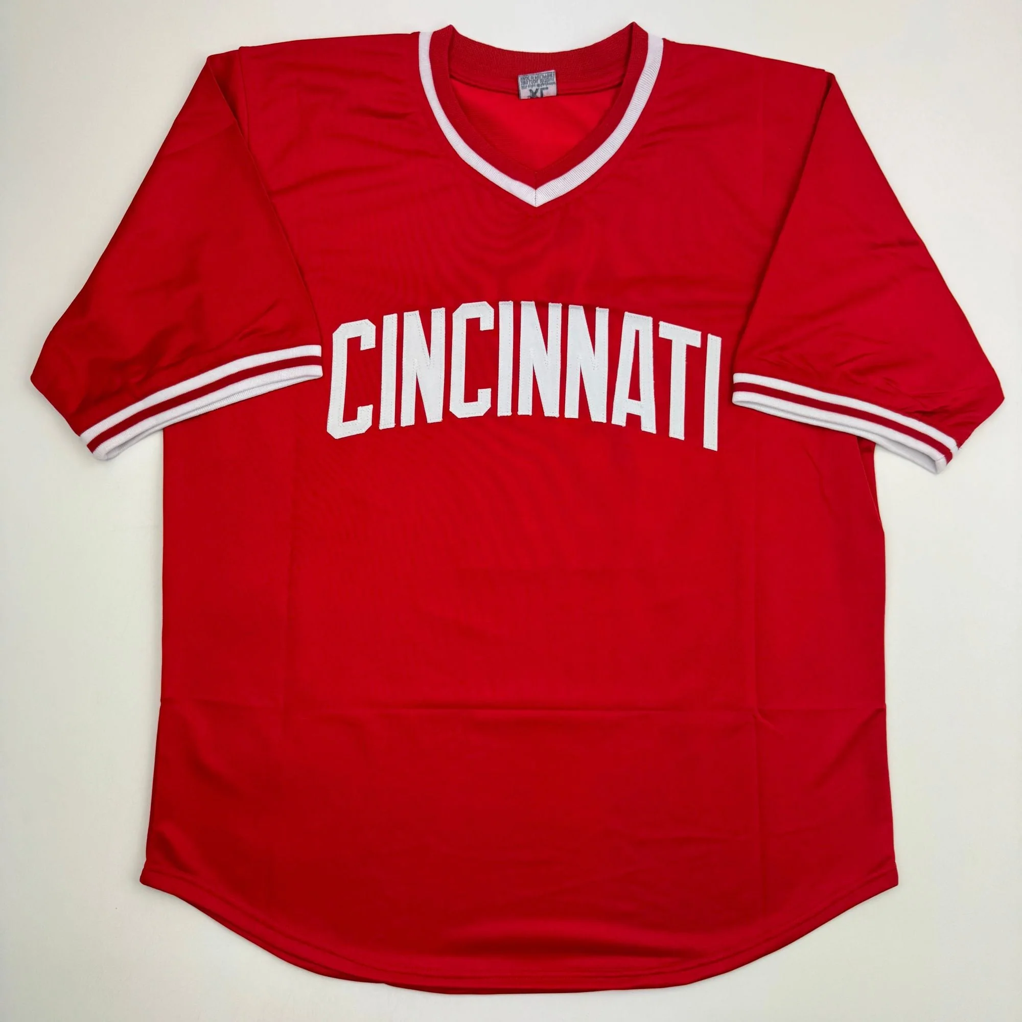 Autographed/Signed Chris Sabo Cincinnati Red Baseball Jersey JSA COA - Image 4