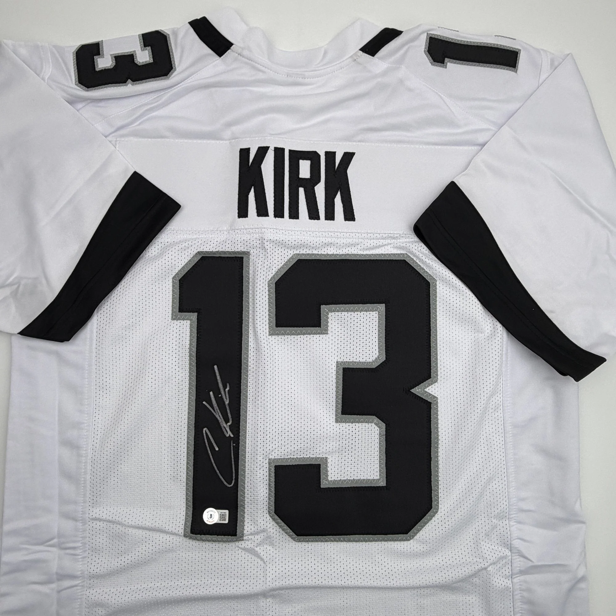Autographed/Signed Christian Kirk Jacksonville White Football Jersey Beckett BAS COA - Image 2