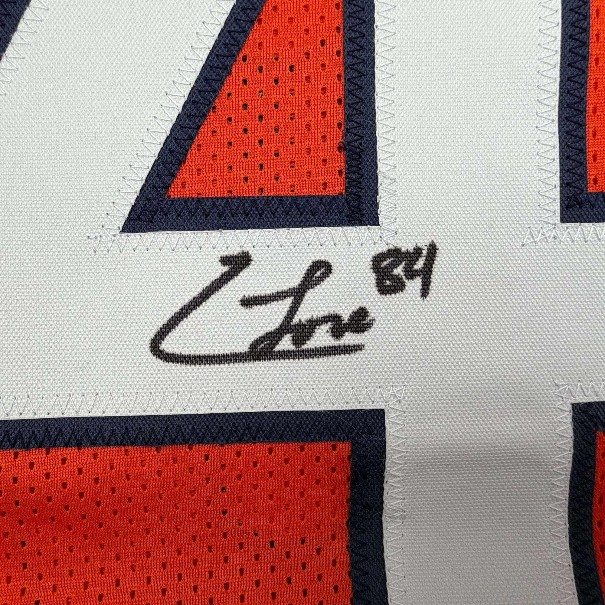 Autographed/Signed Colston Loveland Chicago Orange Football Jersey Beckett BAS COA - Image 3