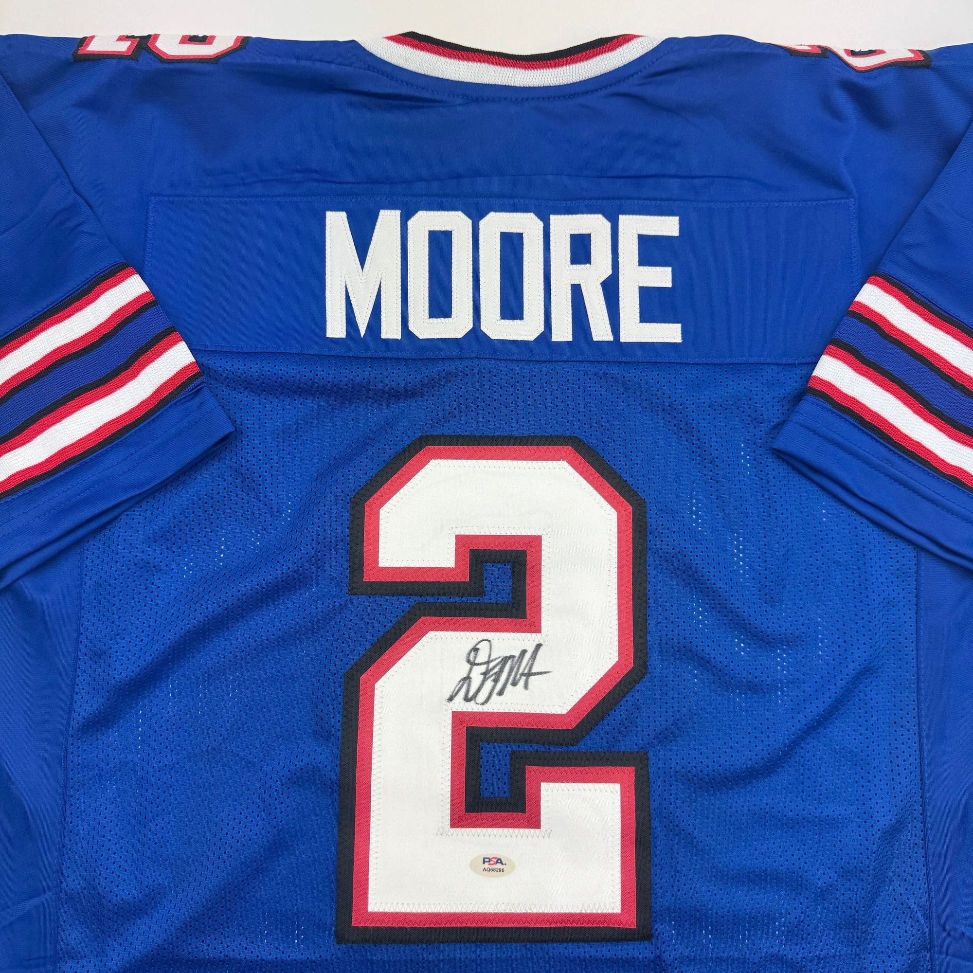 Autographed/Signed D.J. DJ Moore Buffalo Blue Football Jersey PSA/DNA COA - Image 2