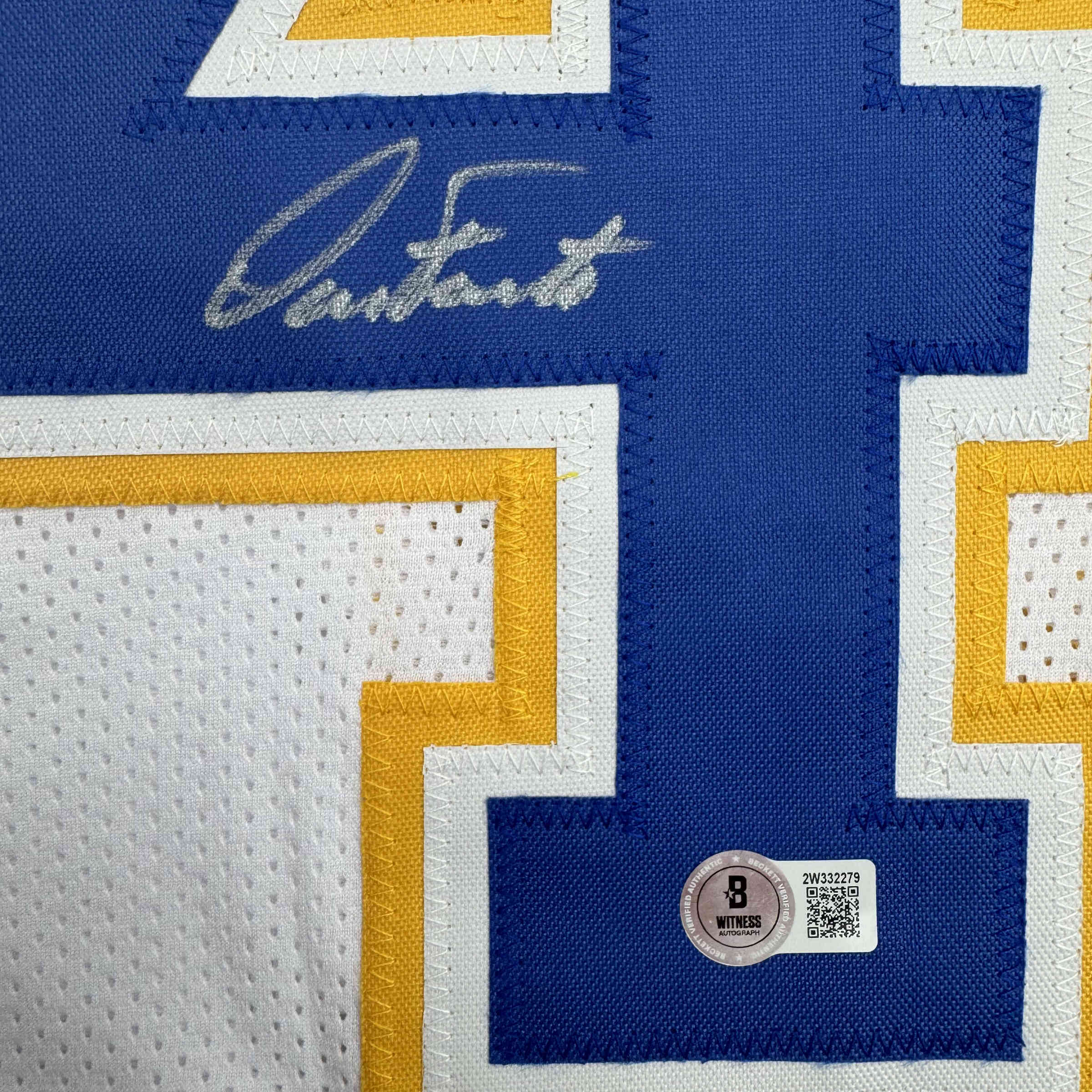 Autographed/Signed Dan Fouts San Diego White Football Jersey Beckett BAS COA - Image 3