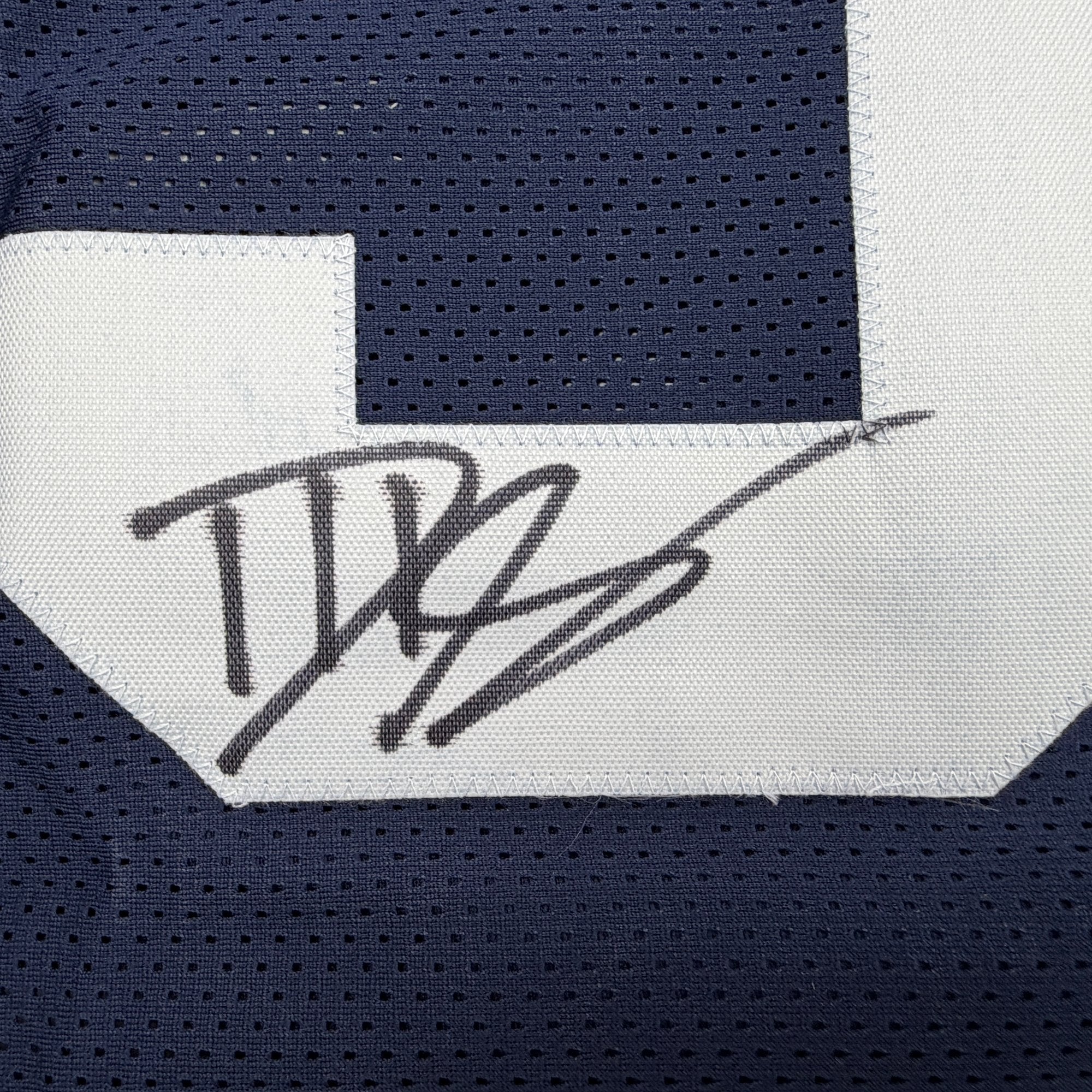 Autographed/Signed Dani Dennis-Sutton Penn State Blue College Football Jersey JSA COA - Image 3