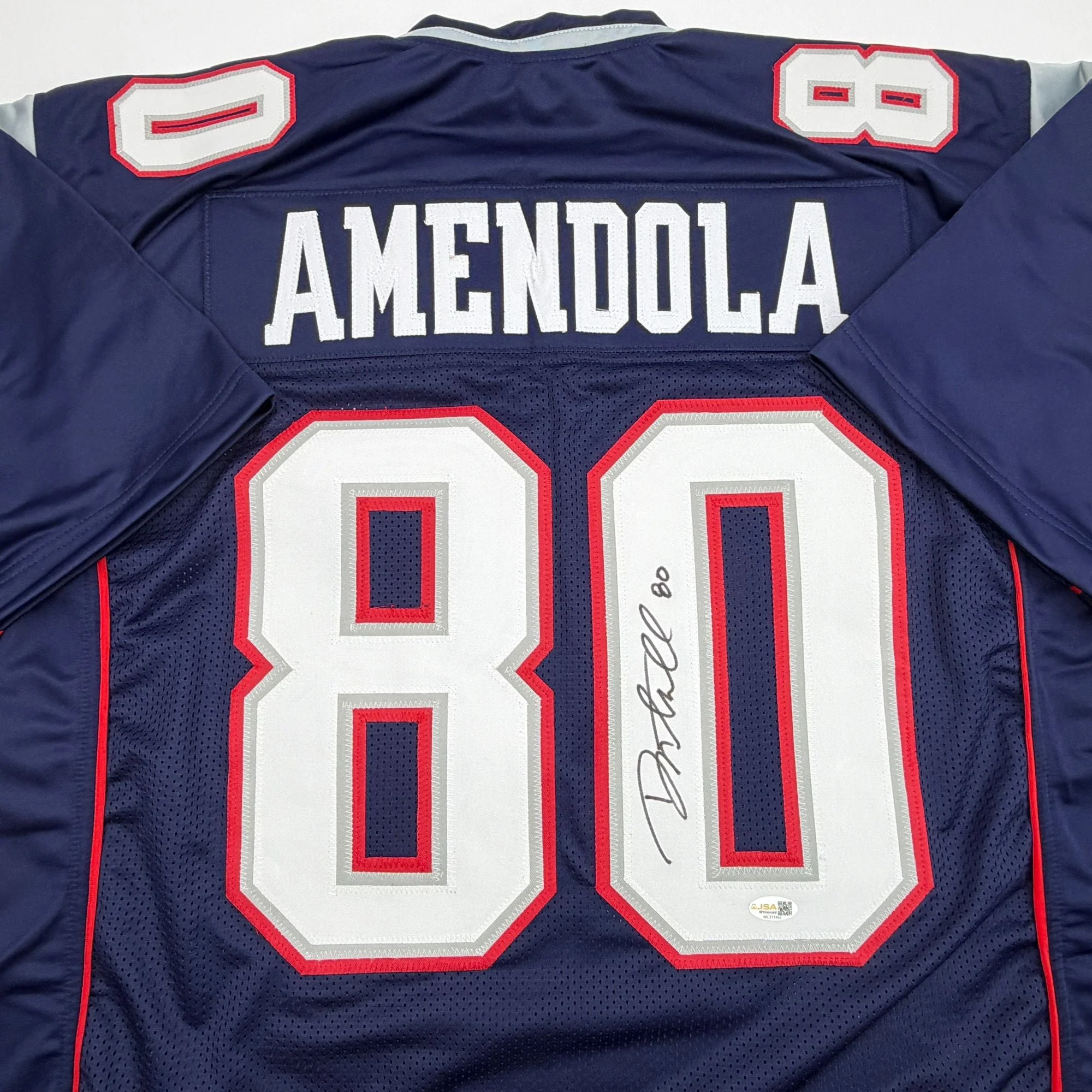 Autographed/Signed Danny Amendola New England Navy Blue Football Jersey JSA COA - Image 2
