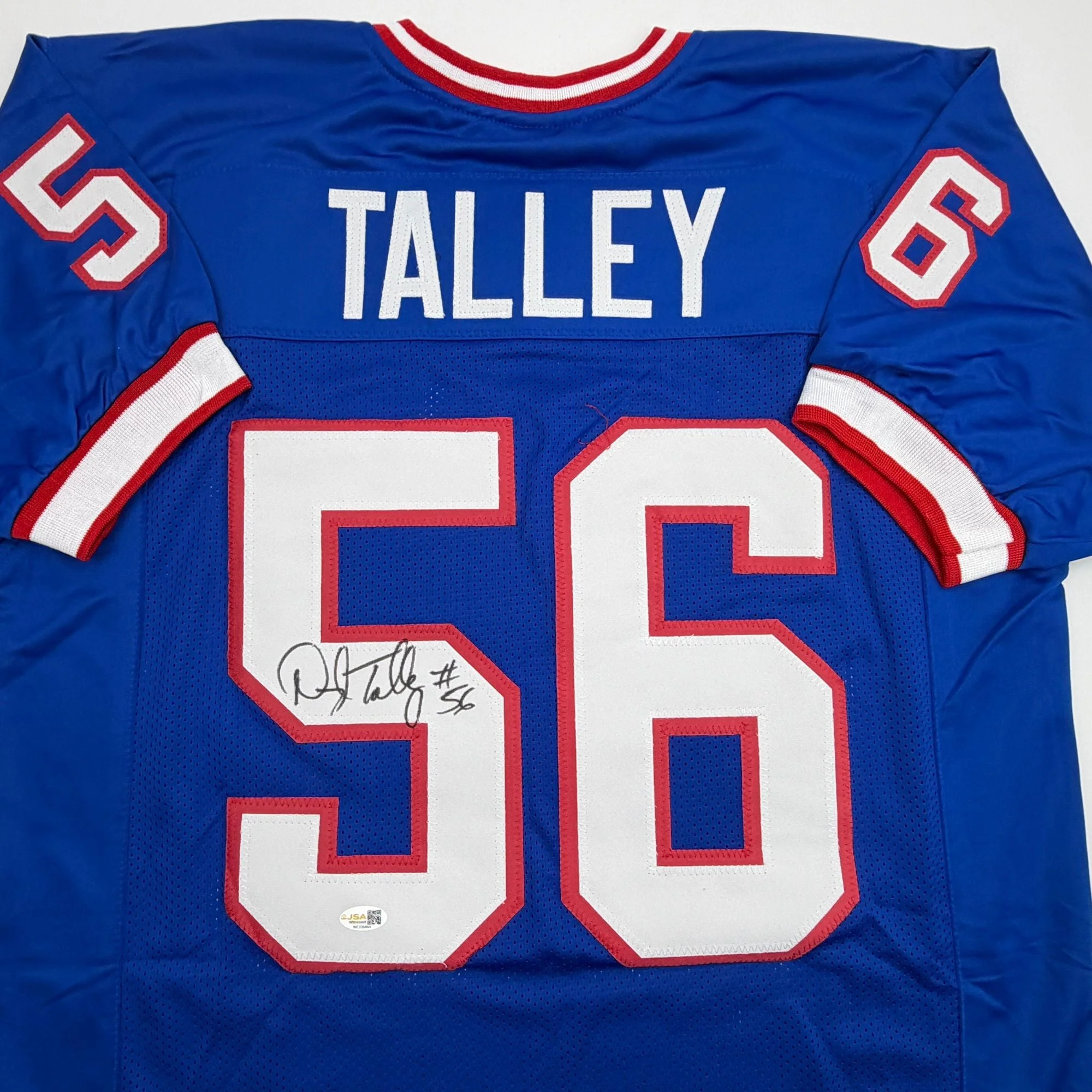 Autographed/Signed Darryl Talley Buffalo Blue Football Jersey JSA COA - Image 2