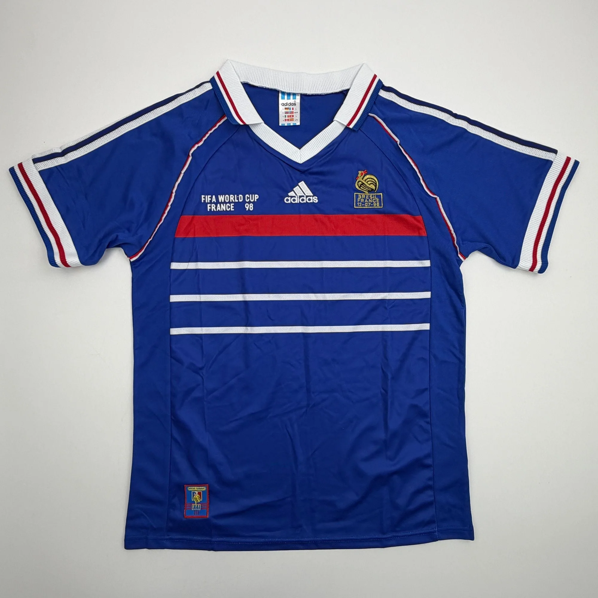 Autographed/Signed David Trezeguet France Blue Soccer Futbol Jersey Beckett BAS COA - Image 4