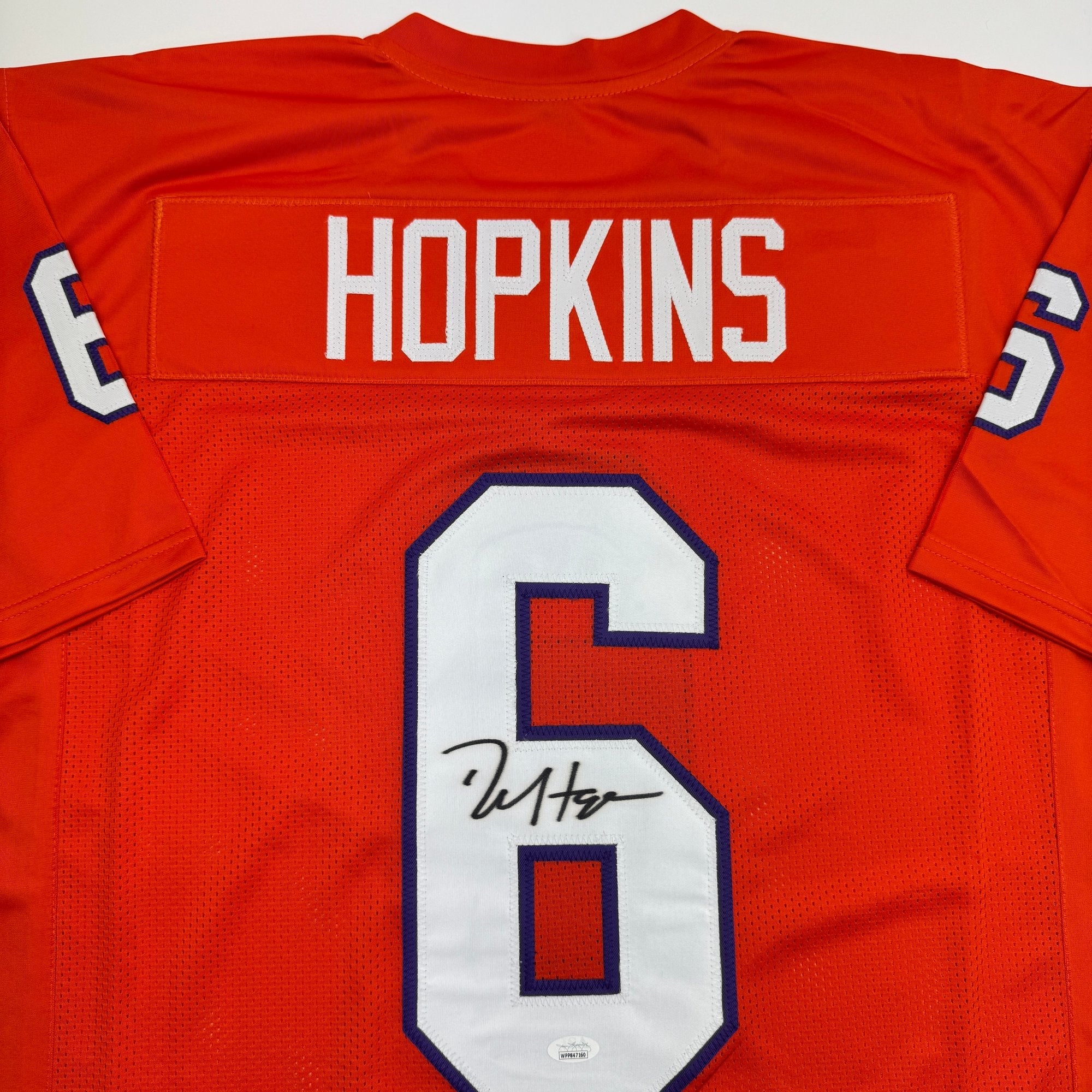 Autographed/Signed DeAndre Hopkins Clemson Orange College Football Jersey JSA COA - Image 2