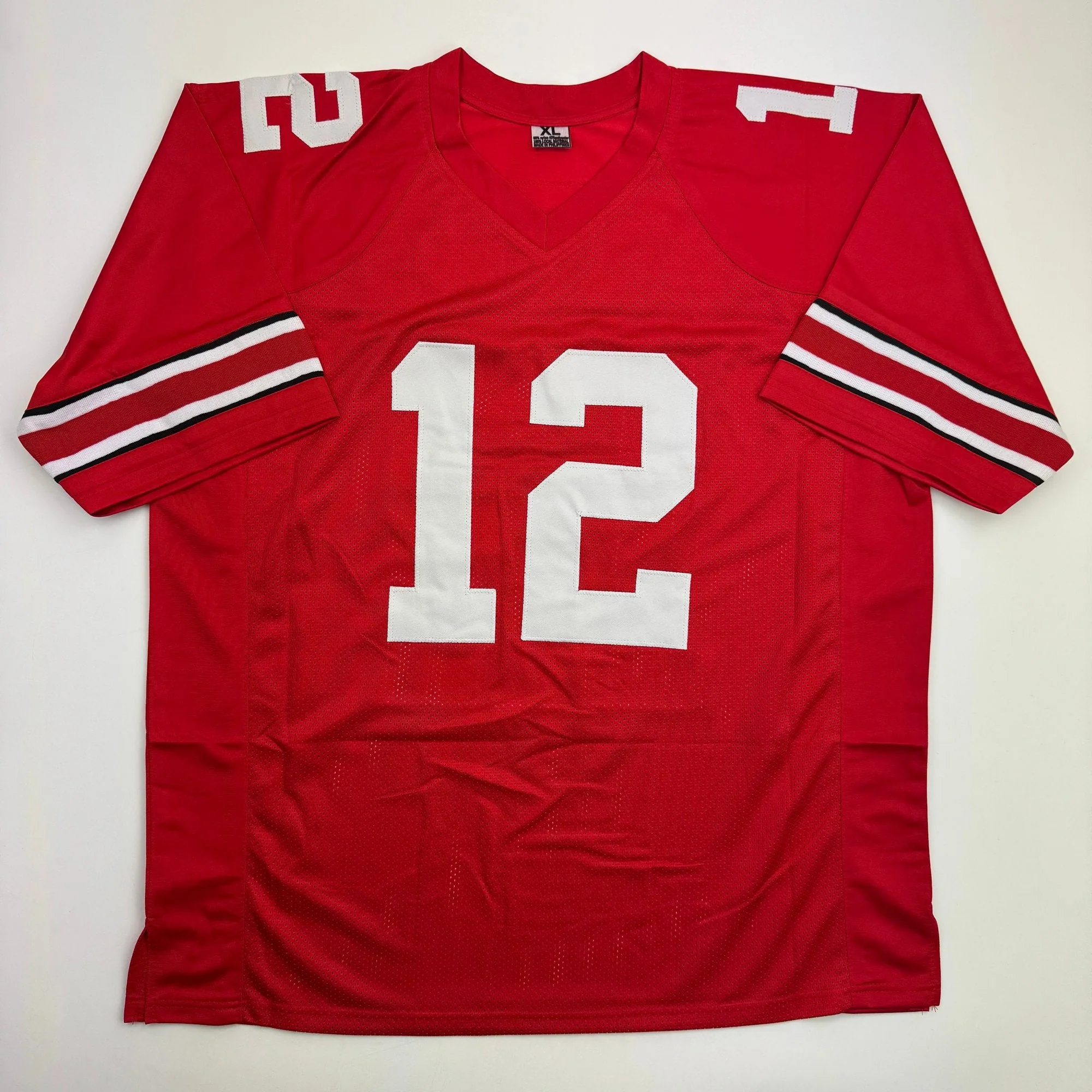 Autographed/Signed Denzel Ward Ohio State Red College Football Jersey Beckett BAS COA - Image 4