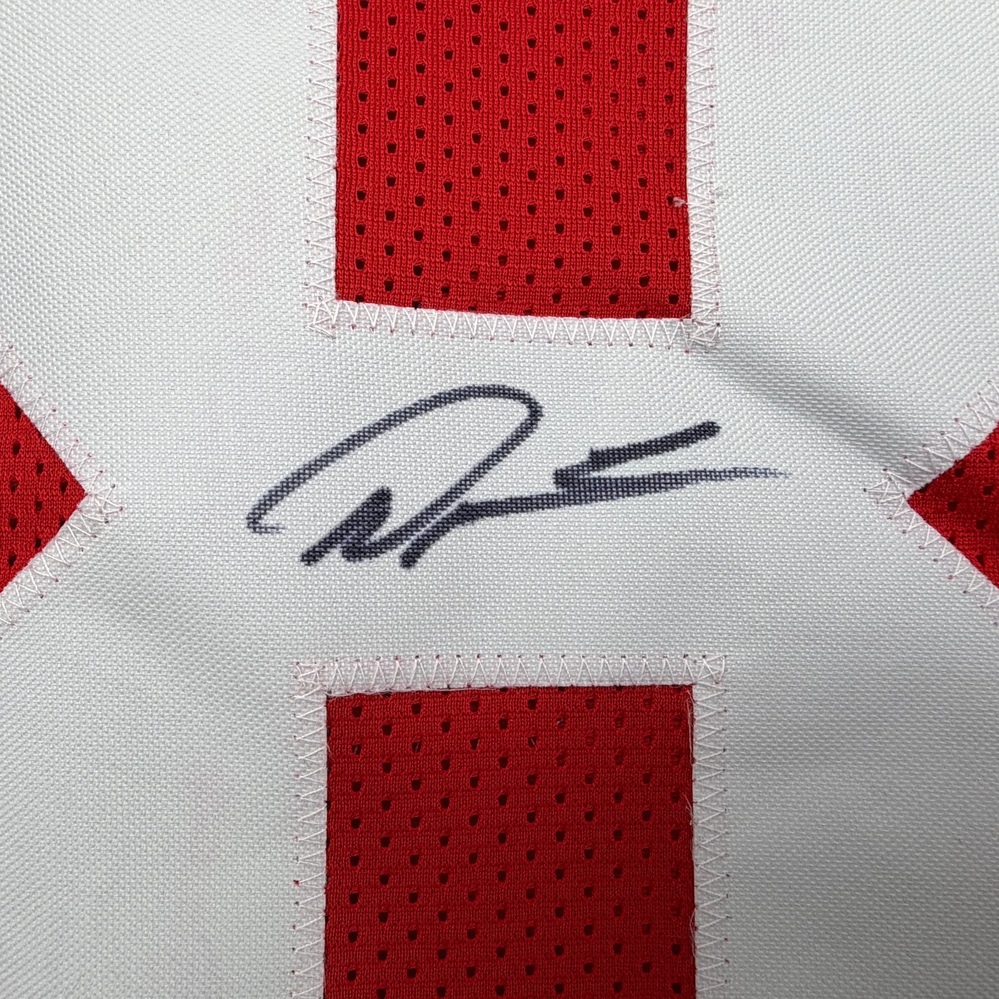 Autographed/Signed Deommodore Lenoir San Francisco Red Football Jersey Beckett BAS COA - Image 3
