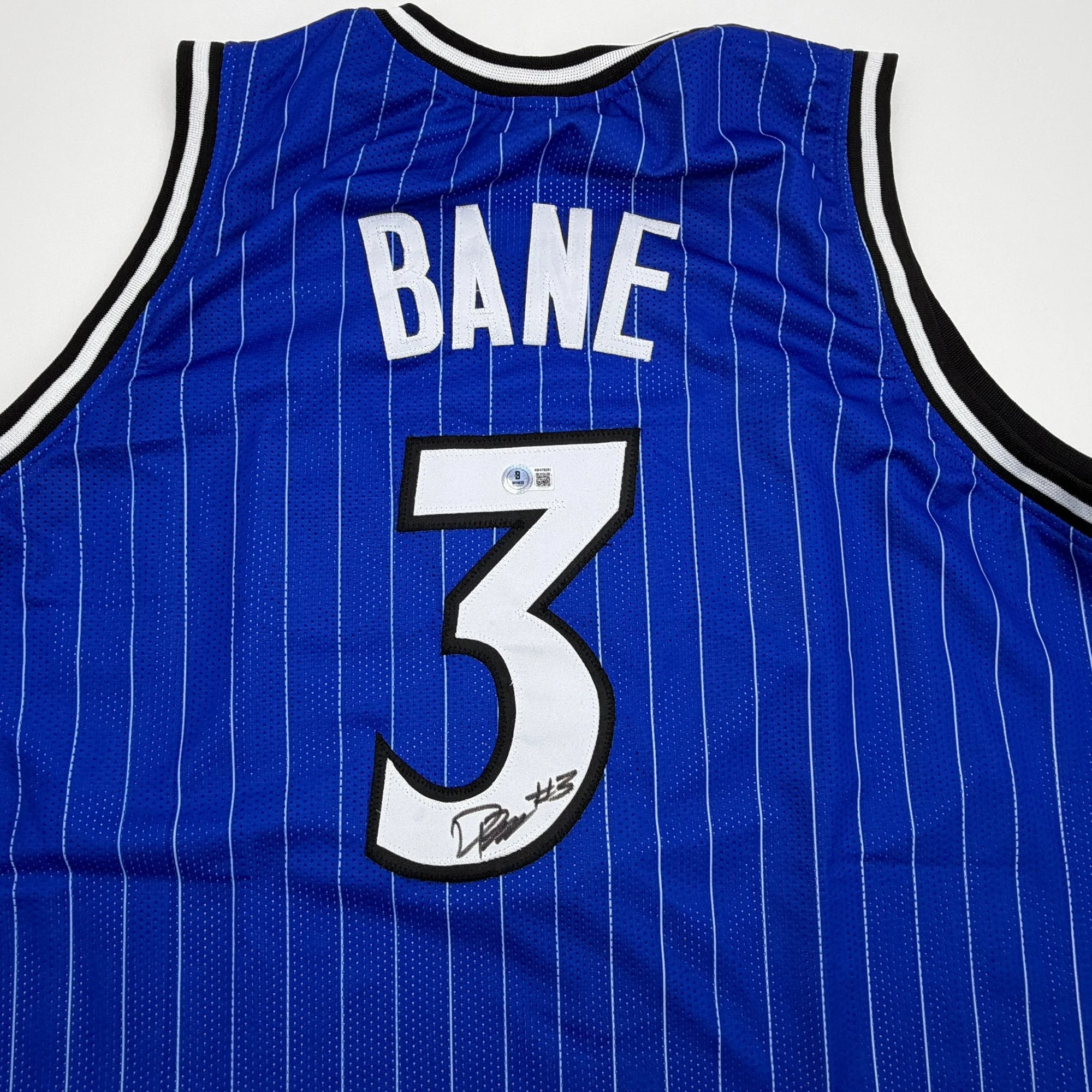 Autographed/Signed Desmond Bane Orlando Blue Pinstripe Basketball Jersey Beckett BAS COA - Image 2