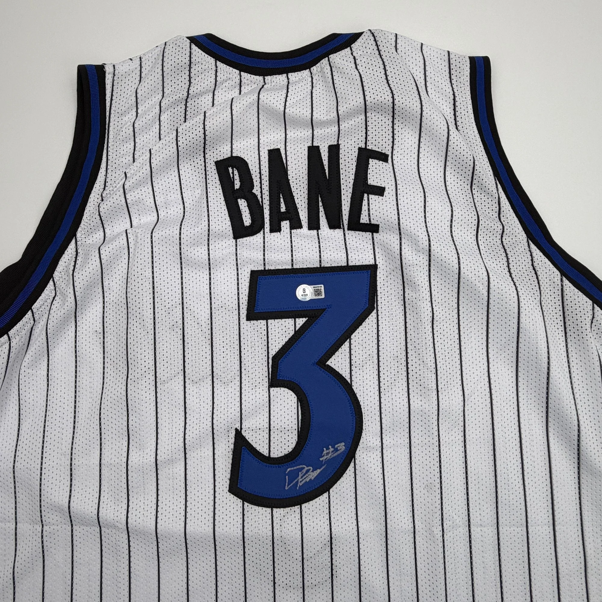 Autographed/Signed Desmond Bane Orlando White Pinstripe Basketball Jersey Beckett BAS COA - Image 2