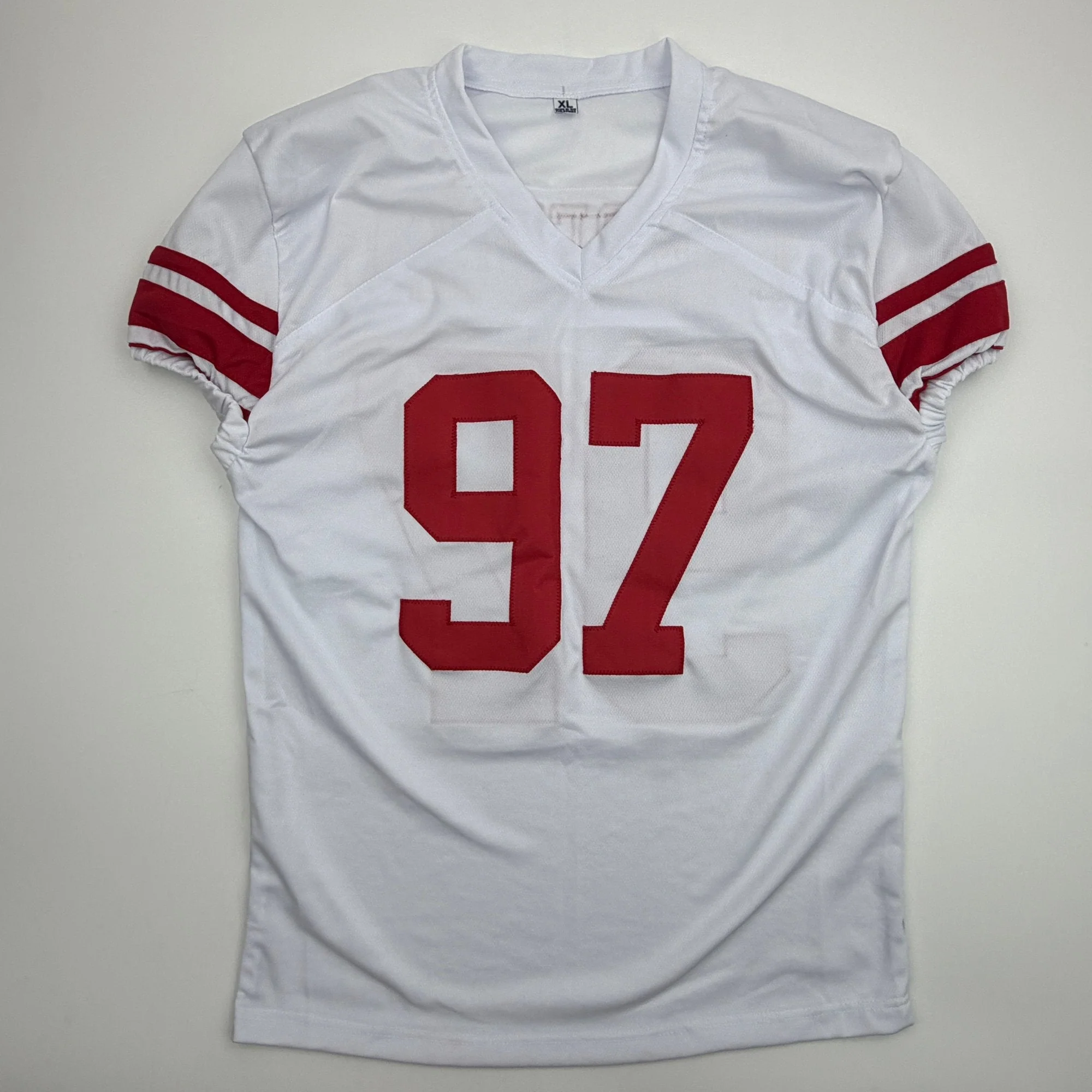 Autographed/Signed Dexter Lawrence II New York White Pro Cut Football Jersey Beckett BAS COA - Image 4