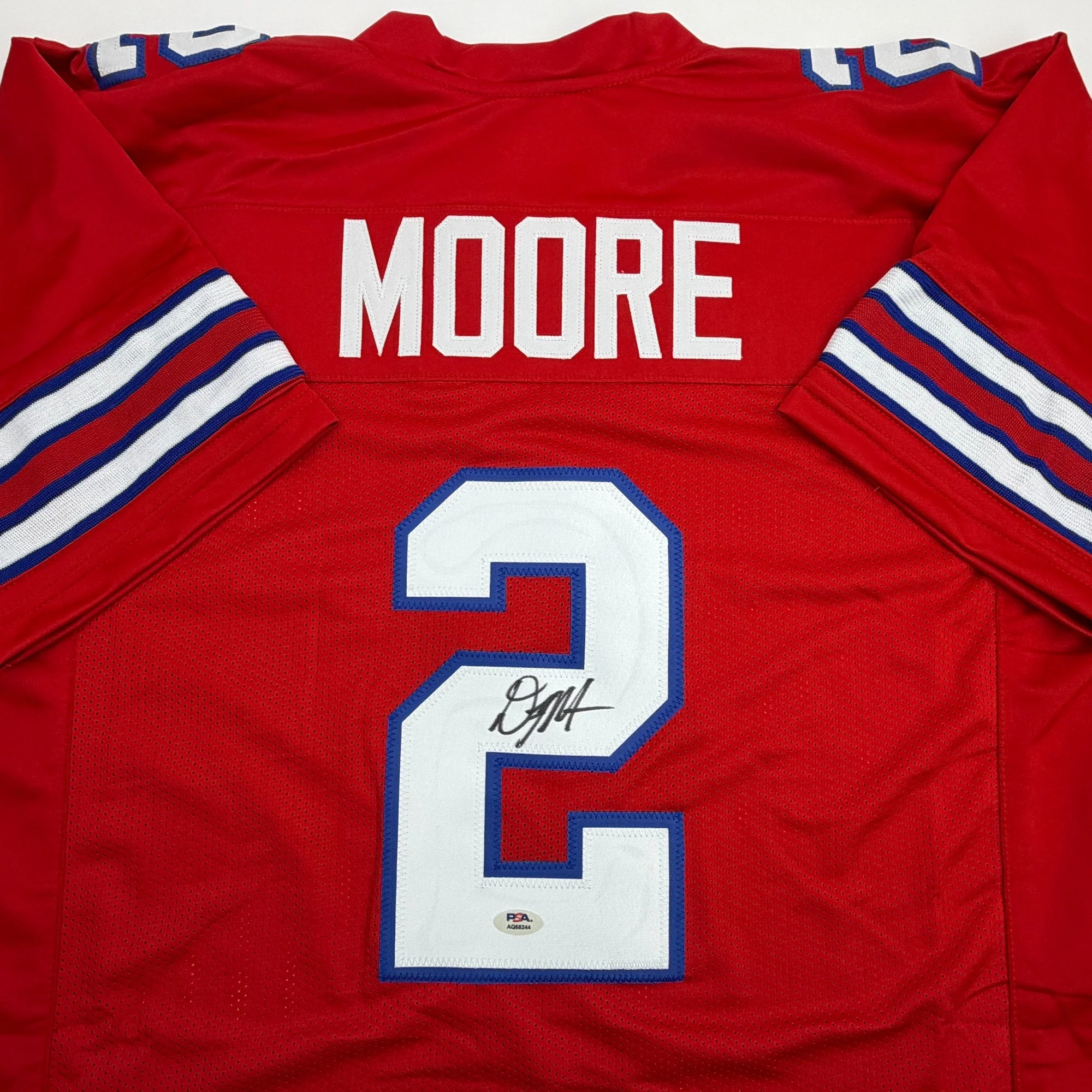 Autographed/Signed DJ D.J. Moore Buffalo Red Football Jersey PSA/DNA COA - Image 2