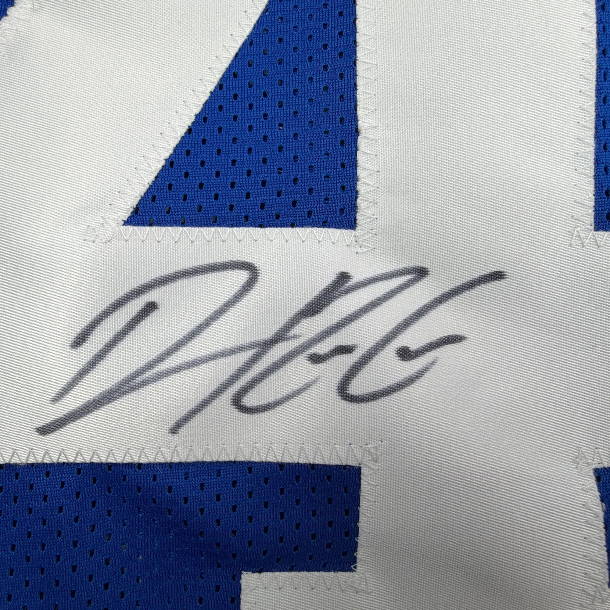 Autographed/Signed Dominique Rodgers-Cromartie New York Blue Football Jersey JSA COA - Image 3