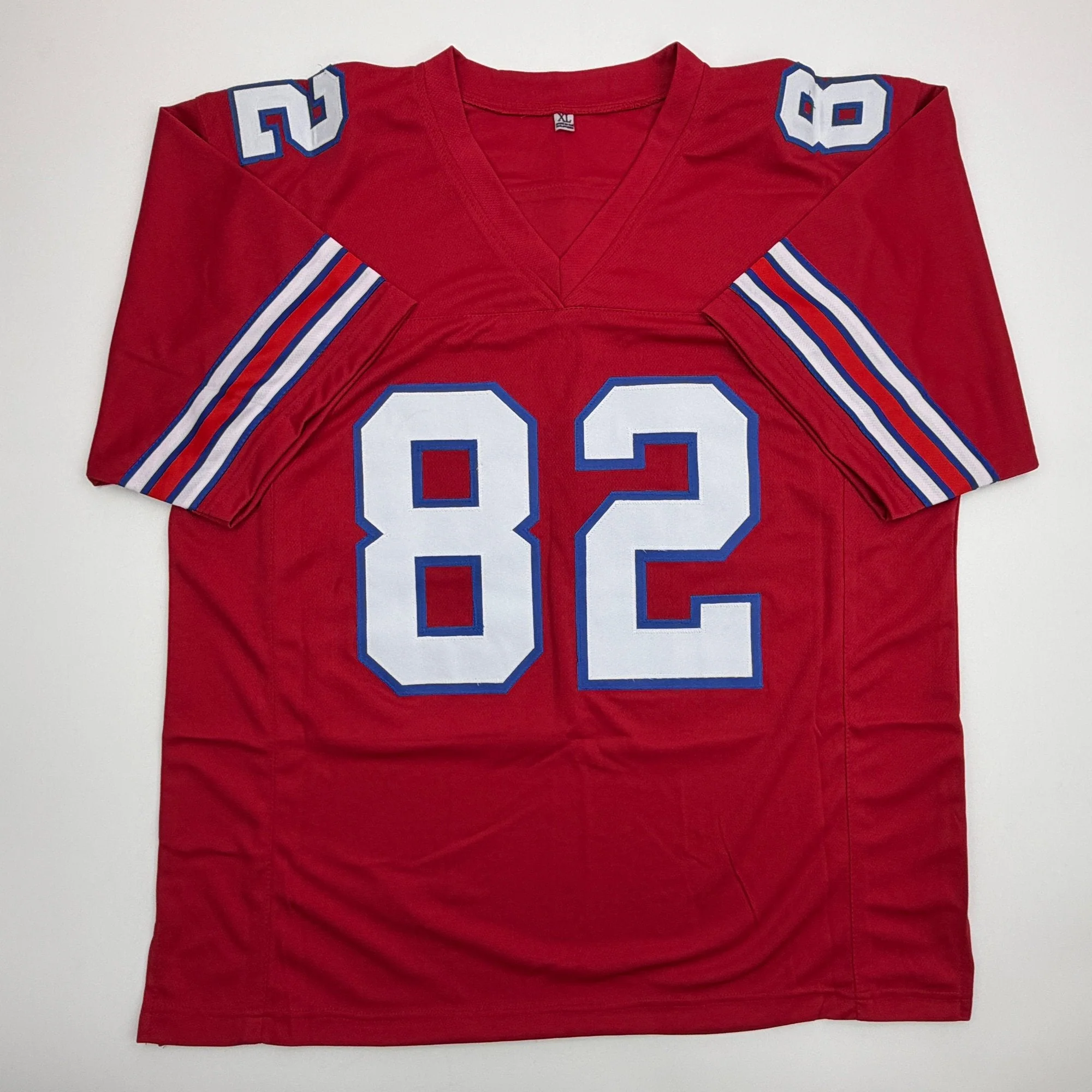 Autographed/Signed Don Beebe Buffalo Red Football Jersey JSA COA - Image 4
