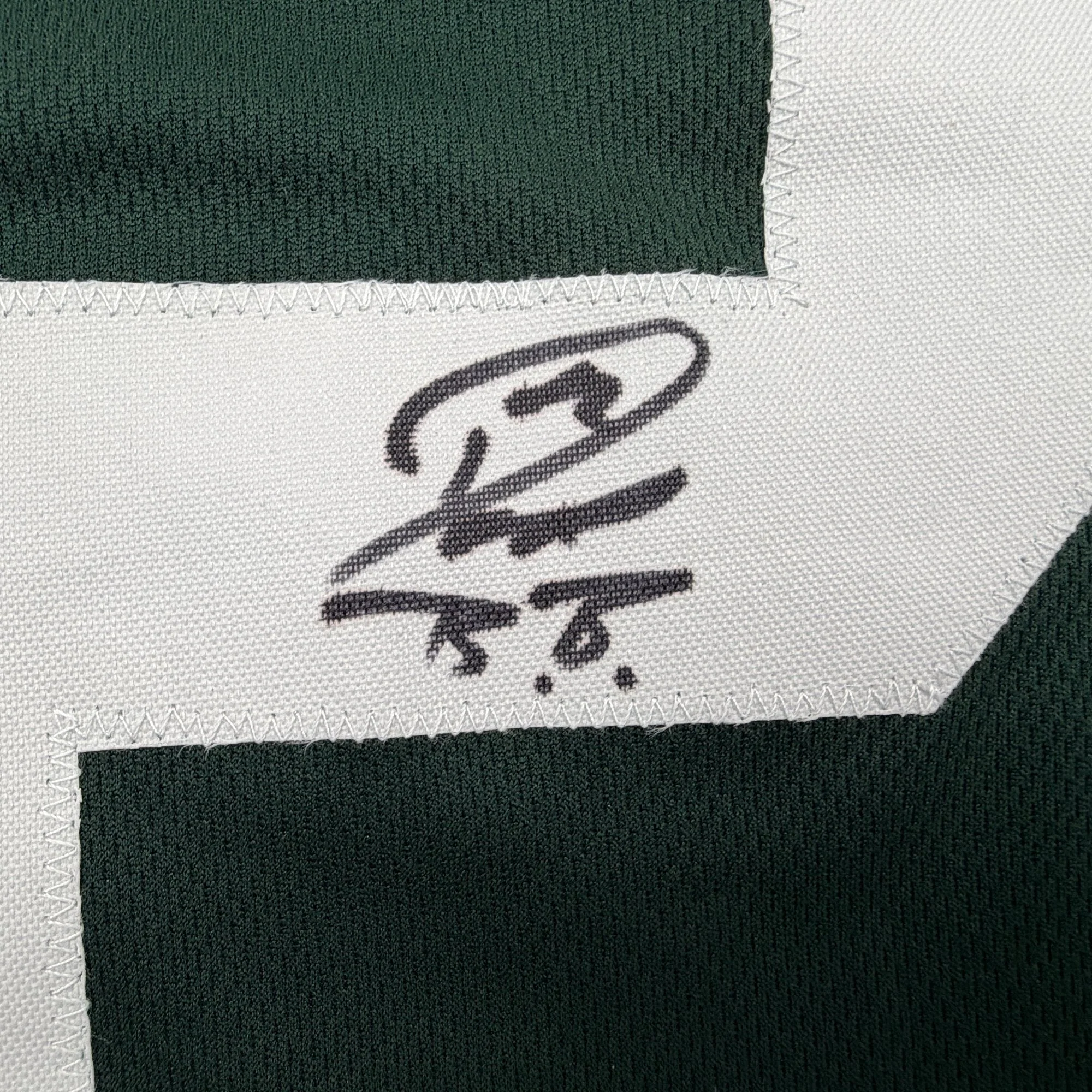 Autographed/Signed Don Beebe Green Bay Green Football Jersey JSA COA - Image 3