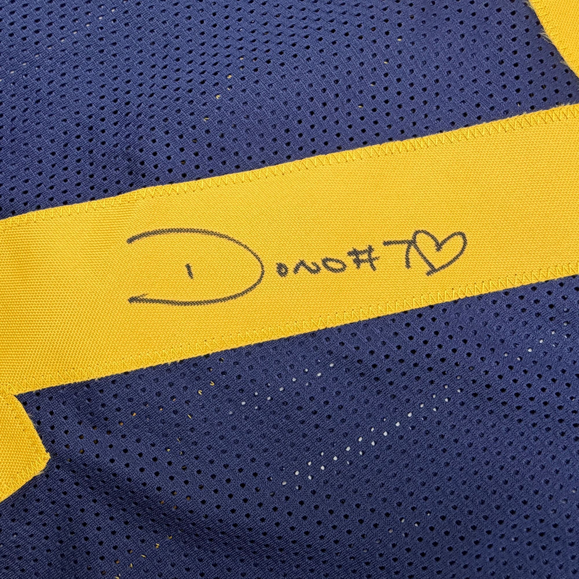 Autographed/Signed Donovan Edwards Michigan Blue College Football Jersey JSA COA - Image 3