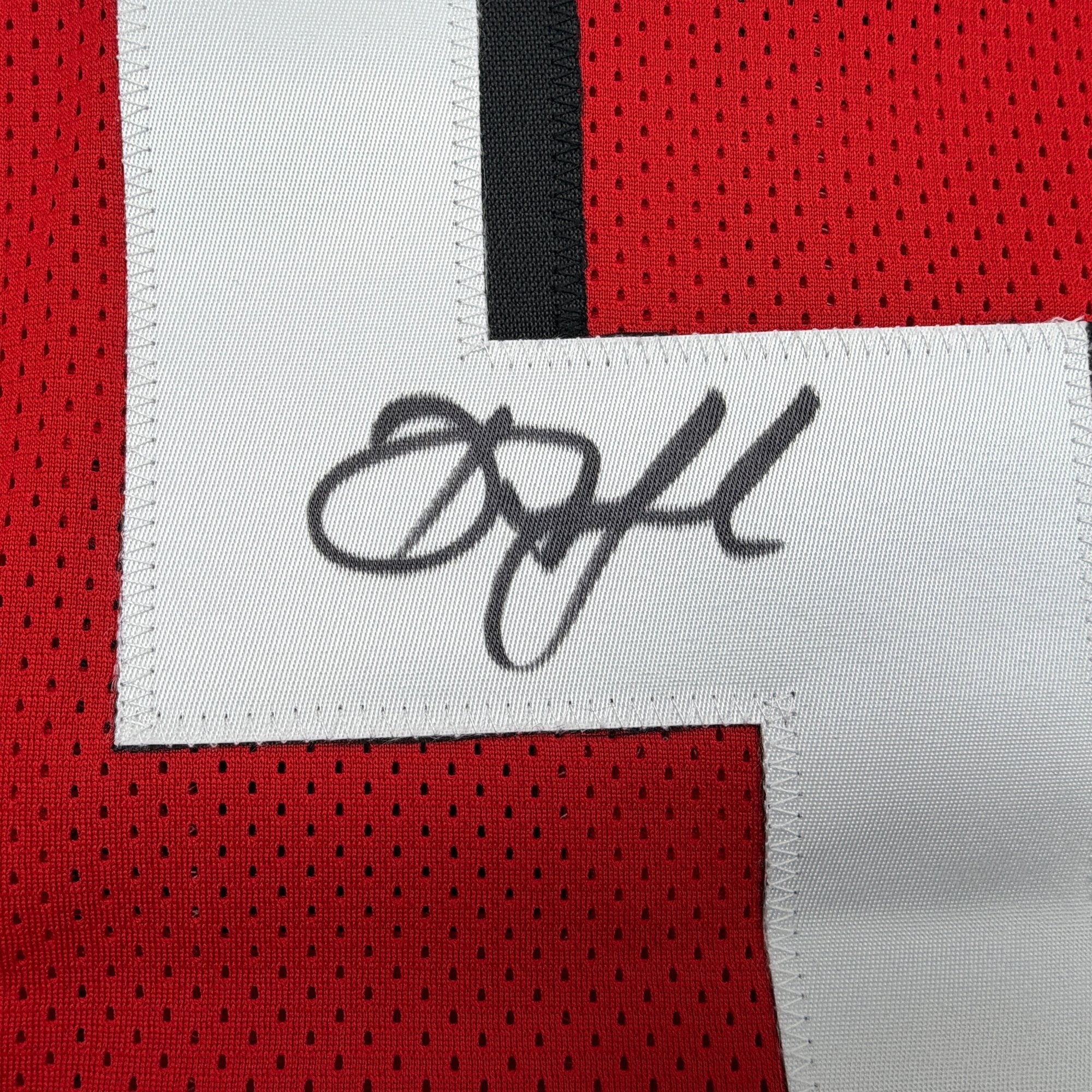 Autographed/Signed Drake London Atlanta Red Football Jersey Beckett BAS COA - Image 3