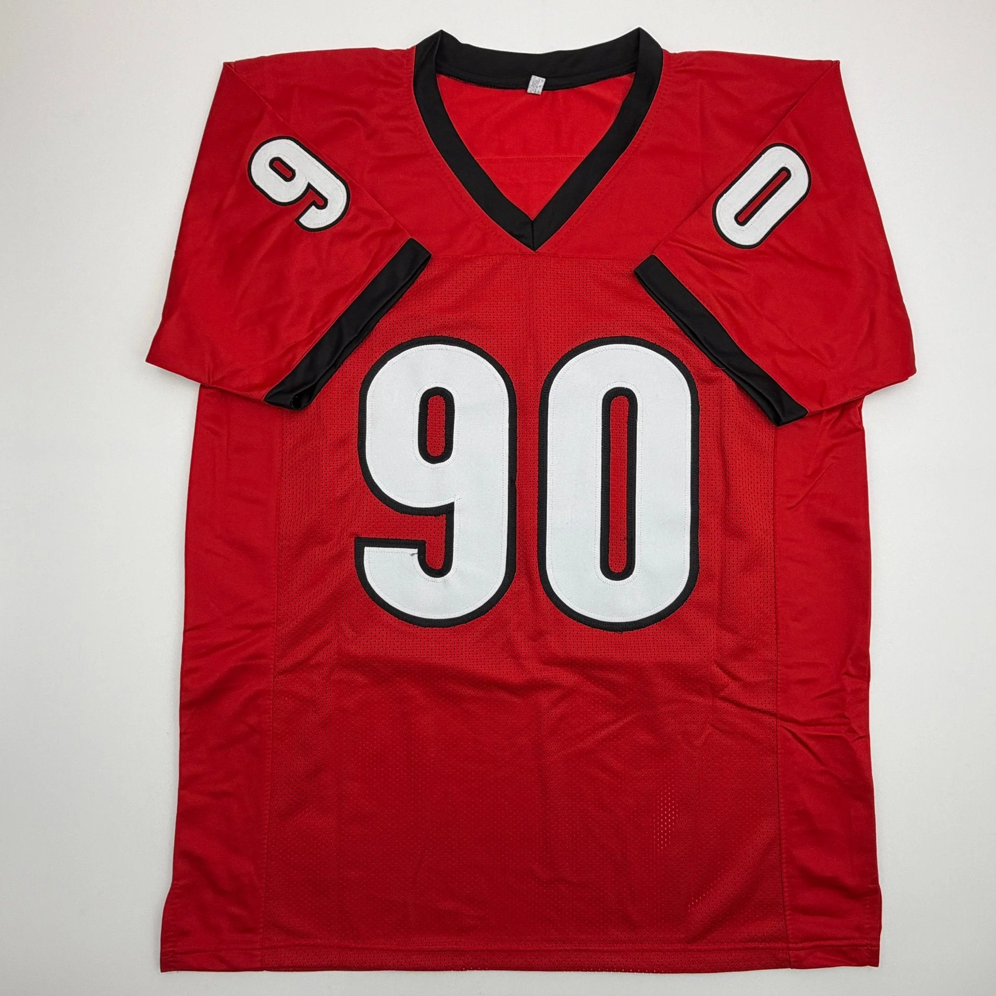 Autographed/Signed Elijah Griffin Georgia Red College Football Jersey JSA COA - Image 4