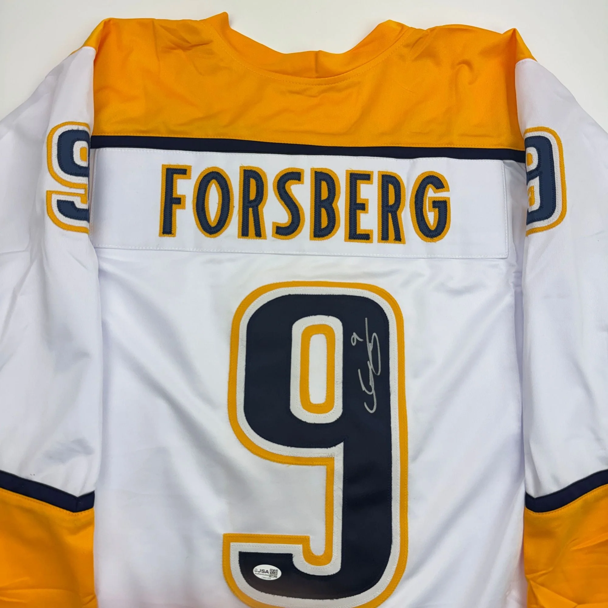 Autographed/Signed Filip Forsberg Nashville White Hockey Jersey JSA COA - Image 2