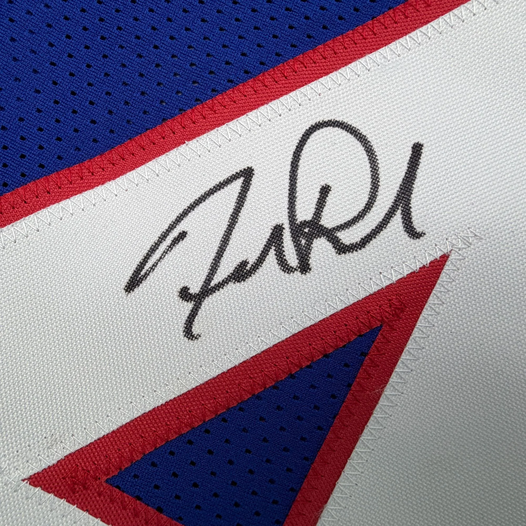 Autographed/Signed Frank Reich Buffalo Blue Football Jersey Beckett BAS COA - Image 3