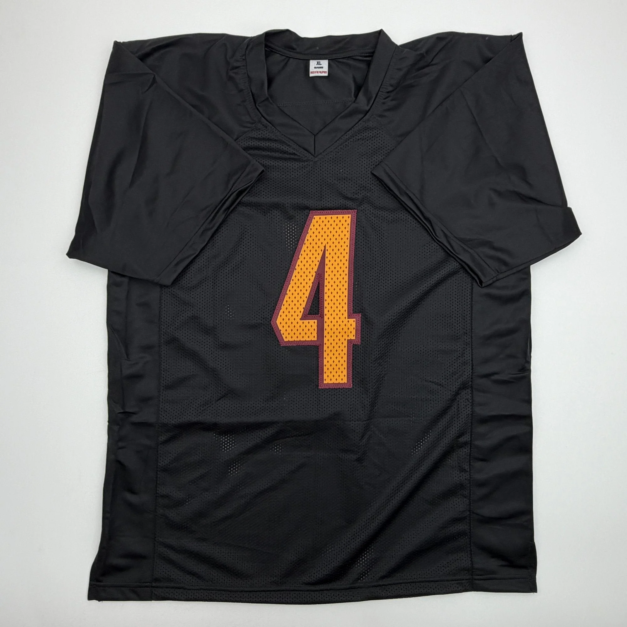 Autographed/Signed Frankie Luvu Washington Black Football Jersey Beckett BAS COA - Image 4