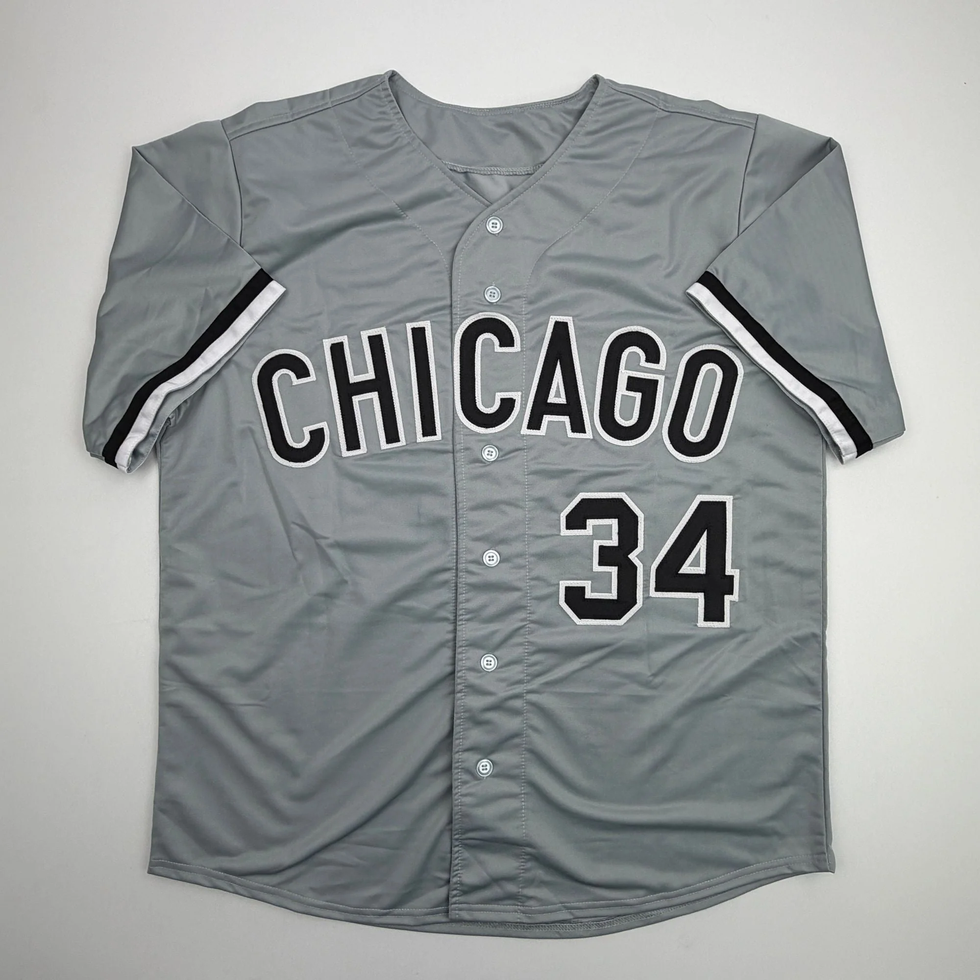 Autographed/Signed Freddy Garcia Chicago Grey Baseball Jersey Beckett BAS COA - Image 4